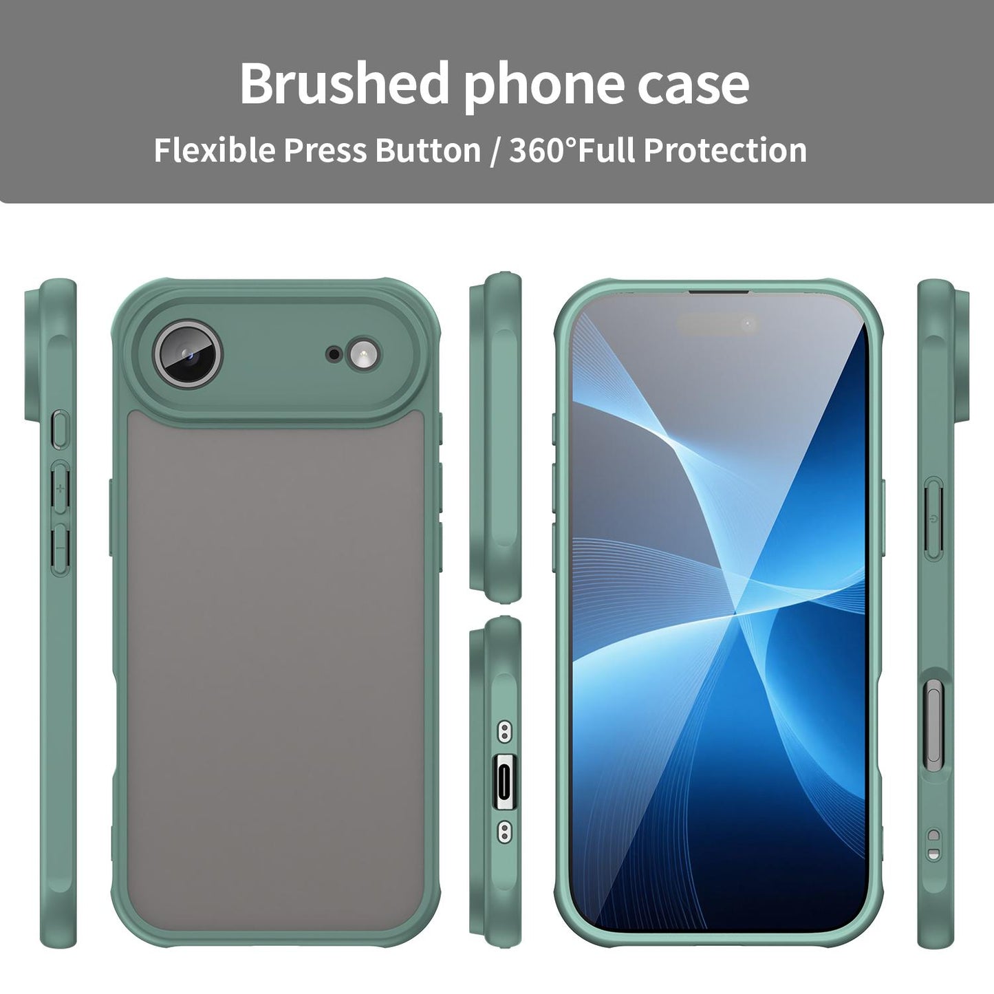 Apple iPhone Air TPU Hybrid PC Frosted Phone Case with Durable Scratch, Dirt & Wear Protection, Precise Cutouts, Lightweight Easy-Fit Slim Cover