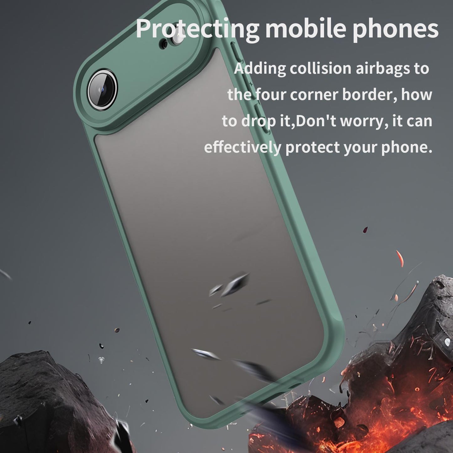 Apple iPhone Air TPU Hybrid PC Frosted Phone Case with Durable Scratch, Dirt & Wear Protection, Precise Cutouts, Lightweight Easy-Fit Slim Cover