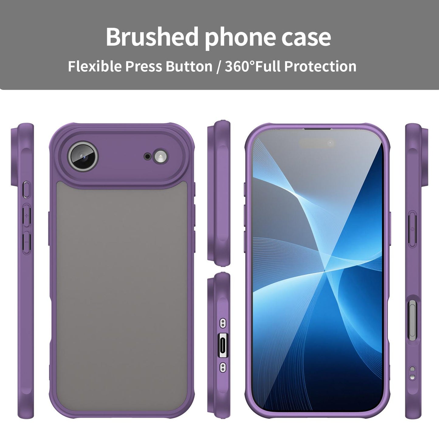 Apple iPhone Air TPU Hybrid PC Frosted Phone Case with Durable Scratch, Dirt & Wear Protection, Precise Cutouts, Lightweight Easy-Fit Slim Cover