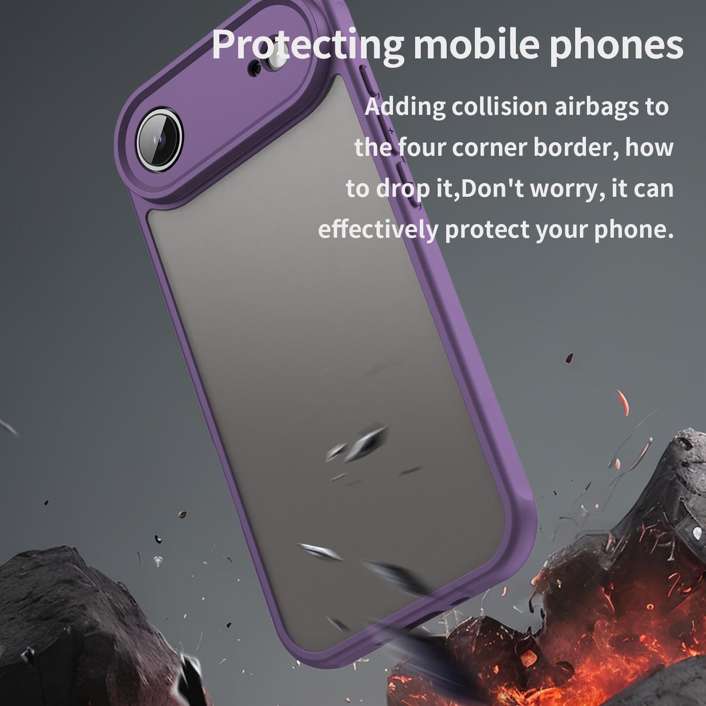 Apple iPhone Air TPU Hybrid PC Frosted Phone Case with Durable Scratch, Dirt & Wear Protection, Precise Cutouts, Lightweight Easy-Fit Slim Cover