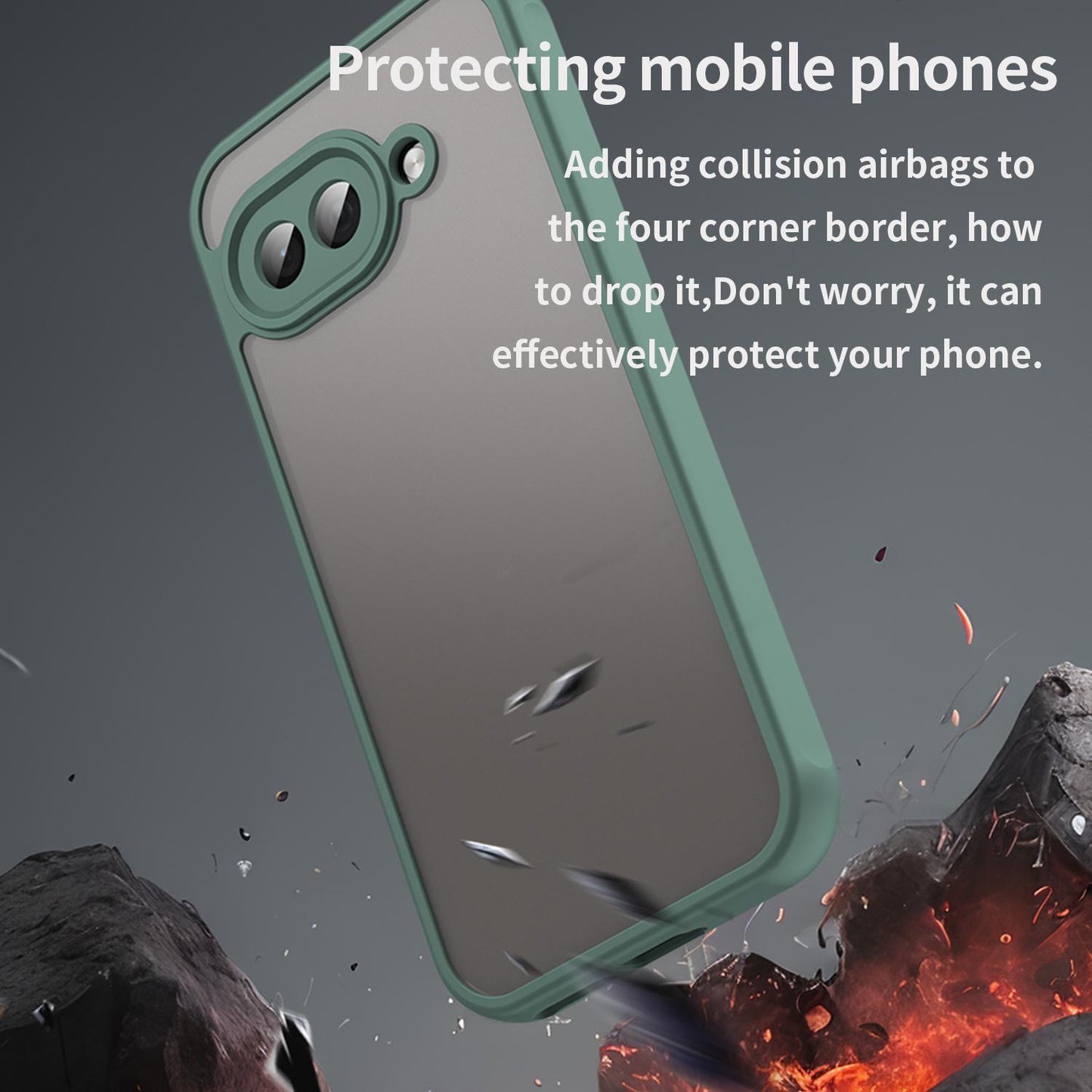 Google Pixel 9a TPU Hybrid PC Frosted Phone Case with Durable Scratch, Dirt & Wear Protection, Precise Cutouts, Lightweight Easy-Fit Slim Cover