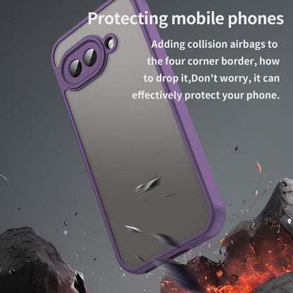 Google Pixel 9a TPU Hybrid PC Frosted Phone Case with Durable Scratch, Dirt & Wear Protection, Precise Cutouts, Lightweight Easy-Fit Slim Cover