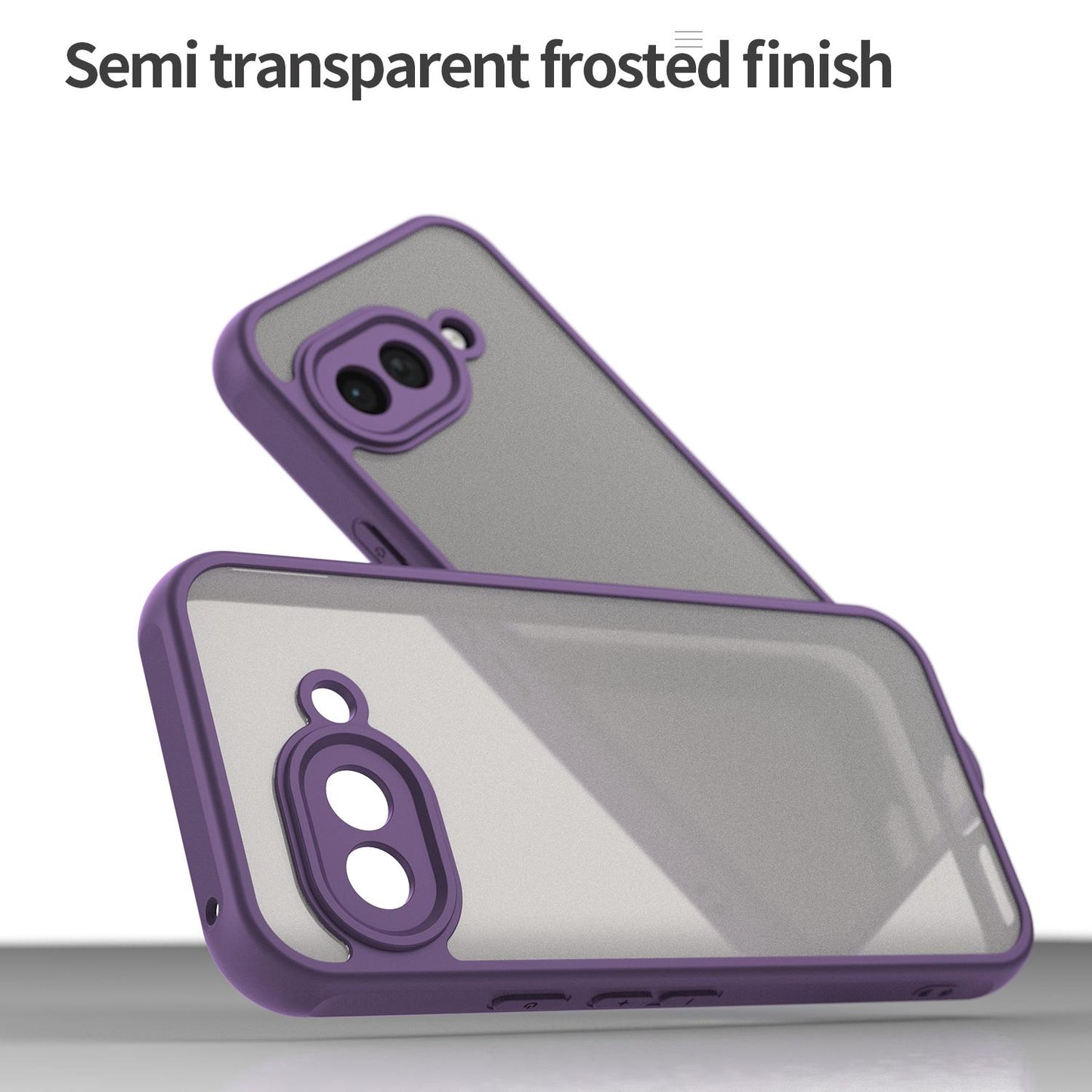 Google Pixel 9a TPU Hybrid PC Frosted Phone Case with Durable Scratch, Dirt & Wear Protection, Precise Cutouts, Lightweight Easy-Fit Slim Cover