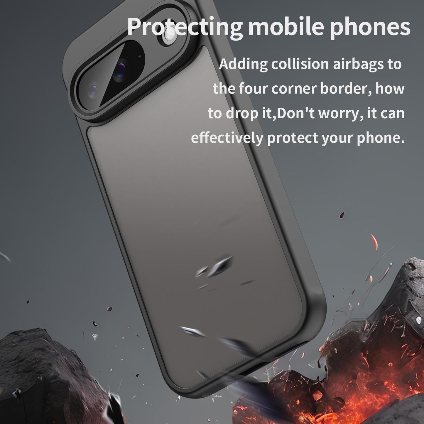 Google Pixel 9 TPU Hybrid PC Frosted Phone Case with Durable Scratch, Dirt & Wear Protection, Precise Cutouts, Lightweight Easy-Fit Slim Cover