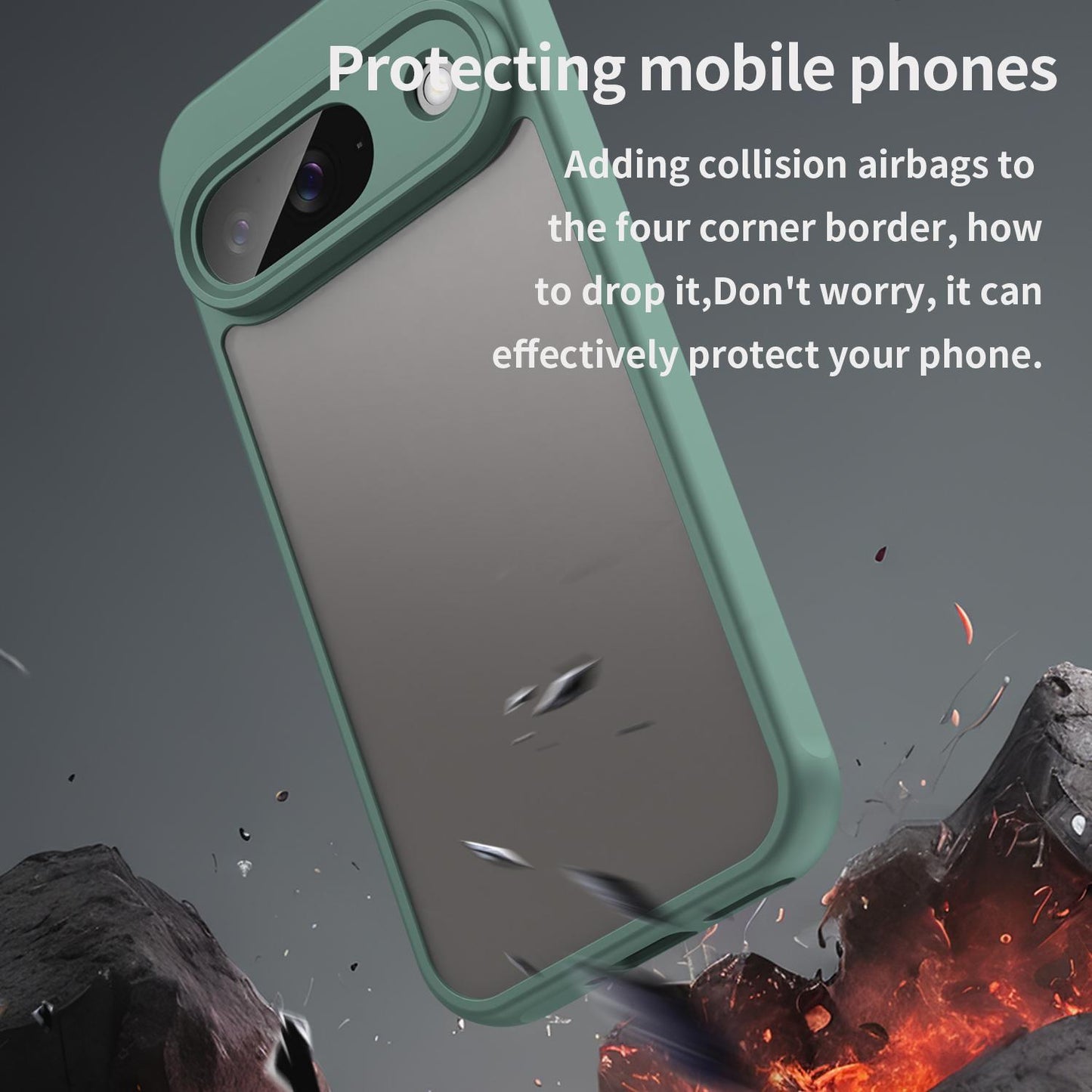 Google Pixel 9 TPU Hybrid PC Frosted Phone Case with Durable Scratch, Dirt & Wear Protection, Precise Cutouts, Lightweight Easy-Fit Slim Cover