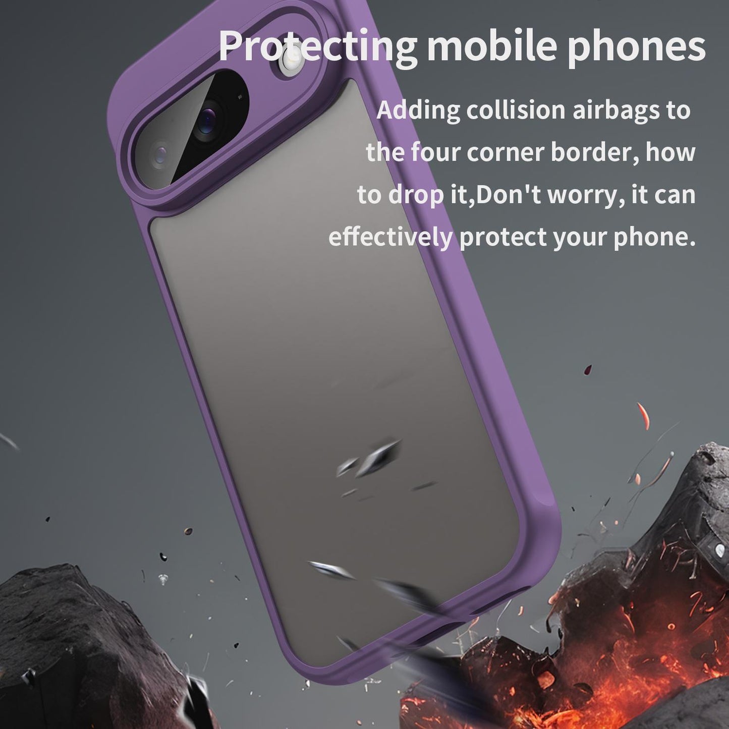 Google Pixel 9 TPU Hybrid PC Frosted Phone Case with Durable Scratch, Dirt & Wear Protection, Precise Cutouts, Lightweight Easy-Fit Slim Cover