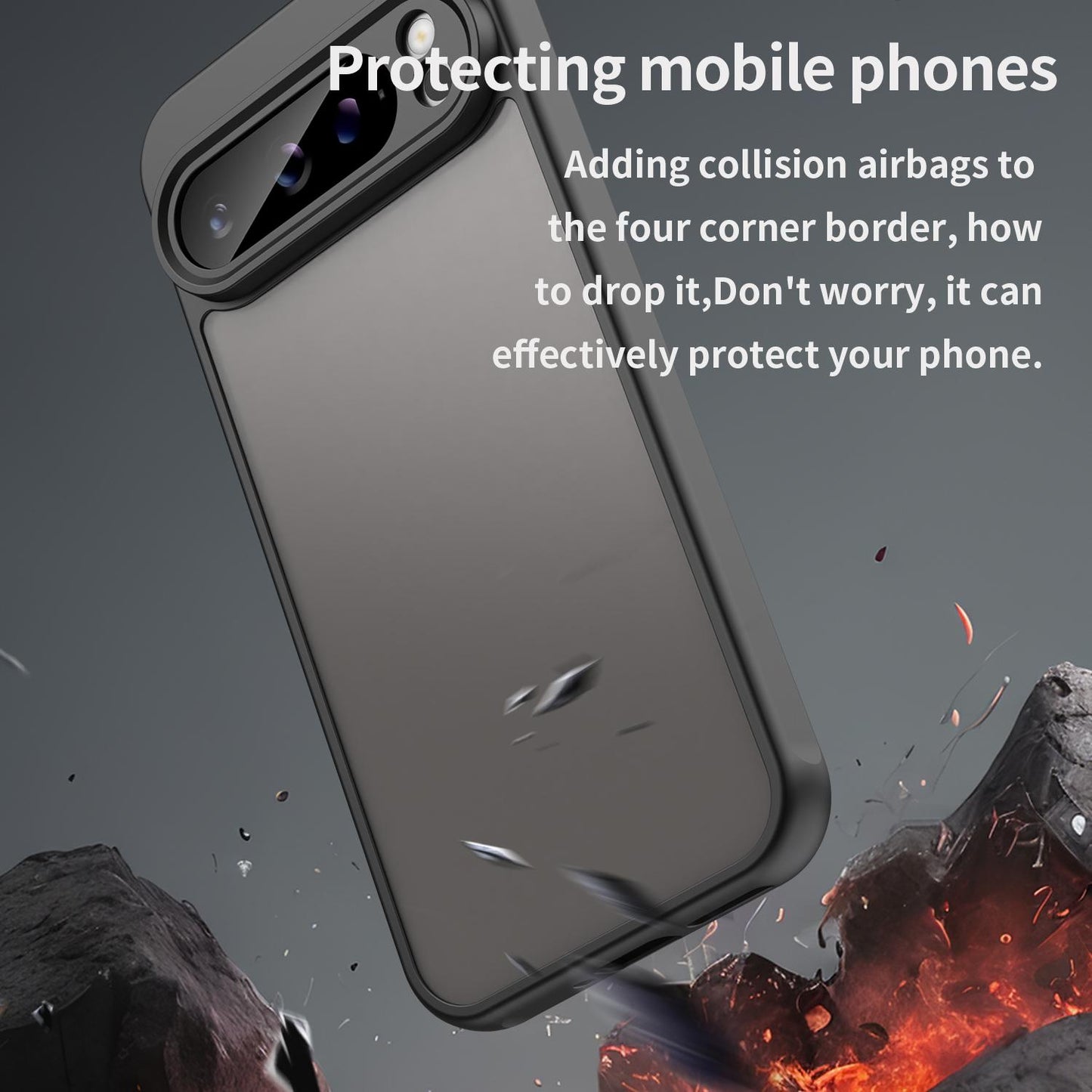 Google Pixel 9 Pro XL TPU Hybrid PC Frosted Phone Case with Durable Scratch, Dirt & Wear Protection, Precise Cutouts, Lightweight Easy-Fit Slim Cover