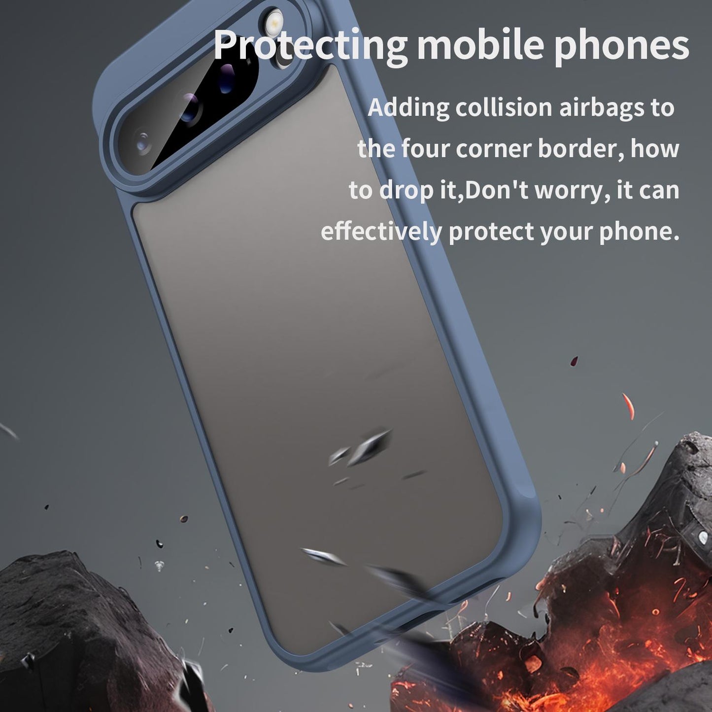 Google Pixel 9 Pro XL TPU Hybrid PC Frosted Phone Case with Durable Scratch, Dirt & Wear Protection, Precise Cutouts, Lightweight Easy-Fit Slim Cover