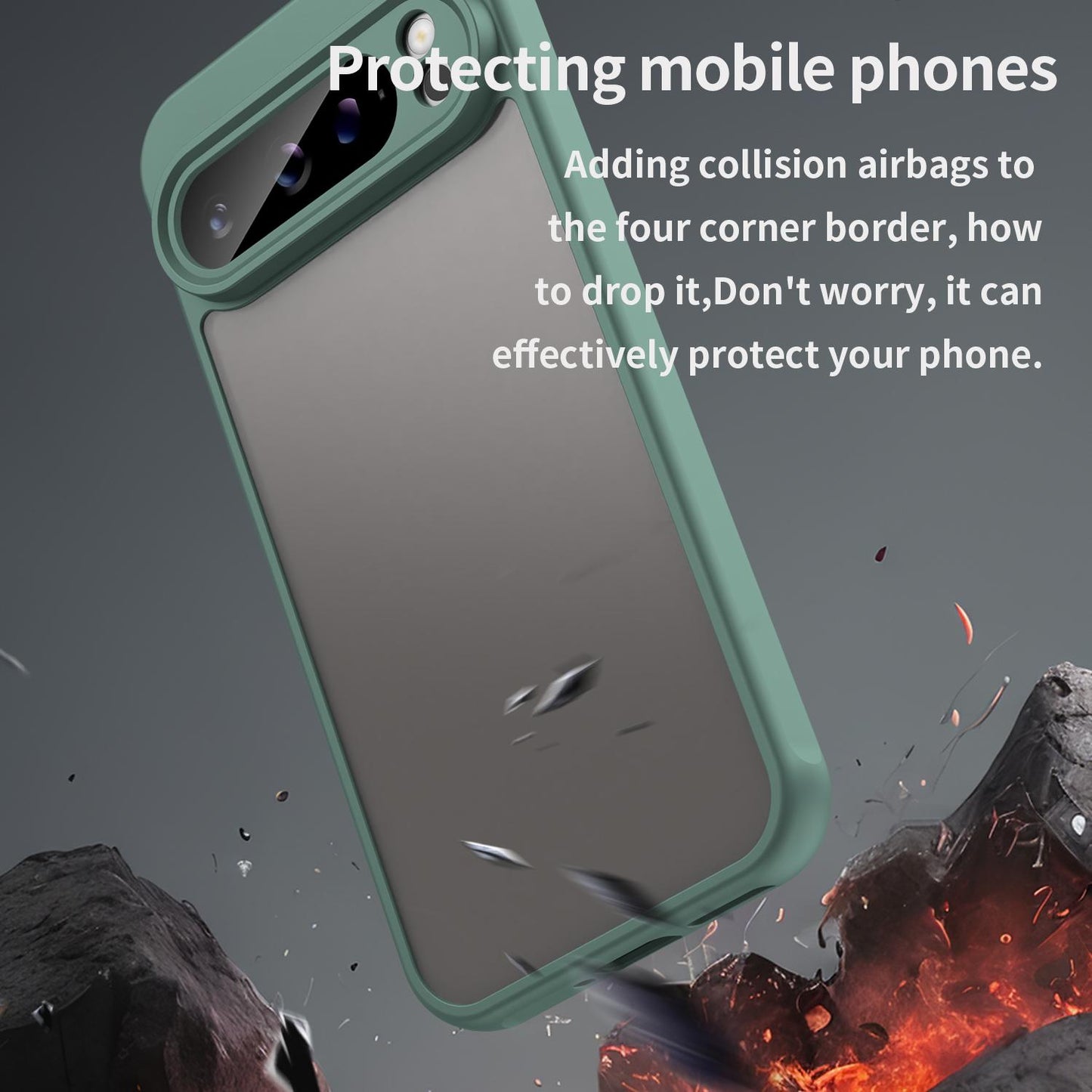 Google Pixel 9 Pro XL TPU Hybrid PC Frosted Phone Case with Durable Scratch, Dirt & Wear Protection, Precise Cutouts, Lightweight Easy-Fit Slim Cover