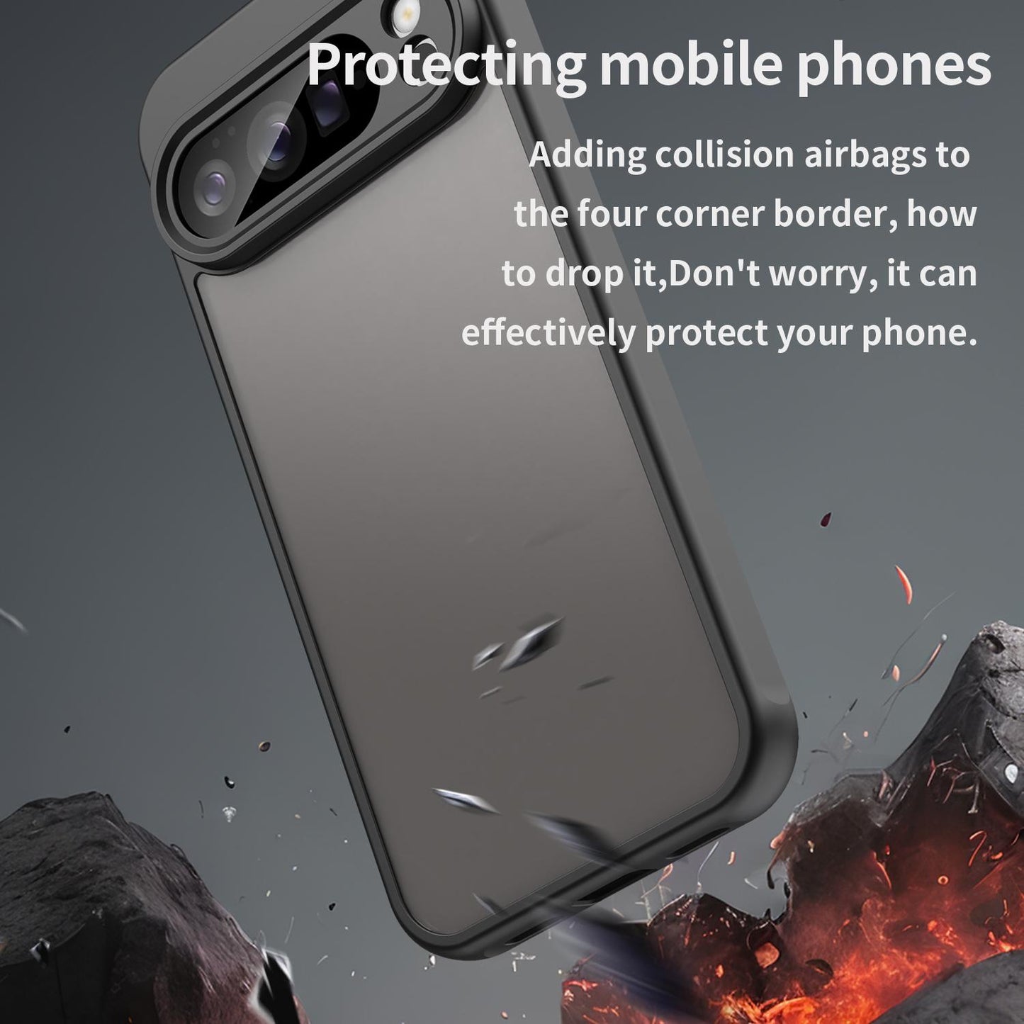 Google Pixel 10 Pro XL TPU Hybrid PC Frosted Phone Case with Durable Scratch, Dirt & Wear Protection, Precise Cutouts, Lightweight Easy-Fit Slim Cover