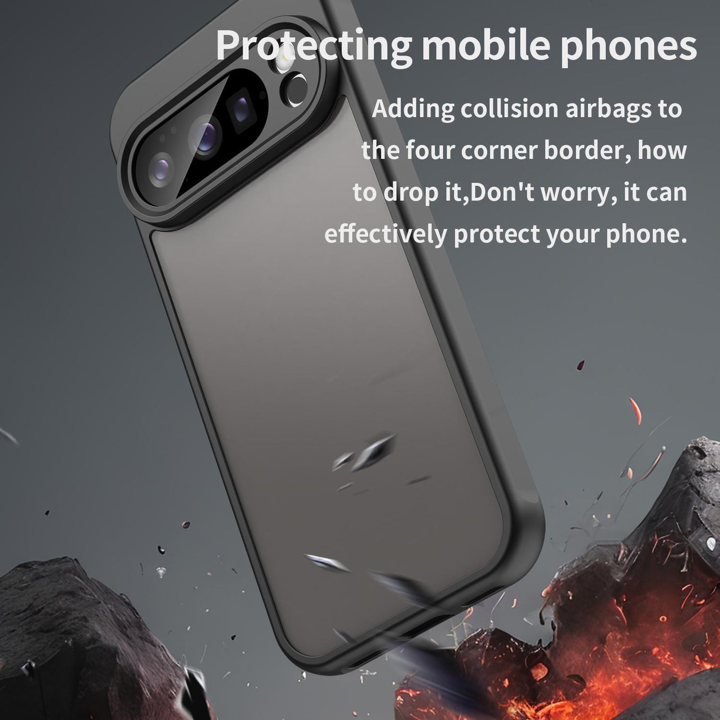 Google Pixel 10 Pro TPU Hybrid PC Frosted Phone Case with Durable Scratch, Dirt & Wear Protection, Precise Cutouts, Lightweight Easy-Fit Slim Cover