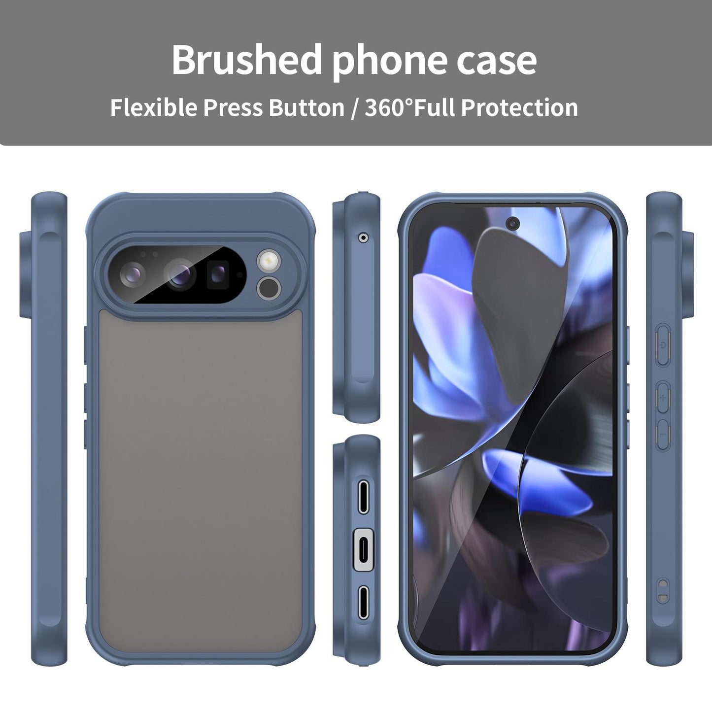 Google Pixel 10 Pro TPU Hybrid PC Frosted Phone Case with Durable Scratch, Dirt & Wear Protection, Precise Cutouts, Lightweight Easy-Fit Slim Cover