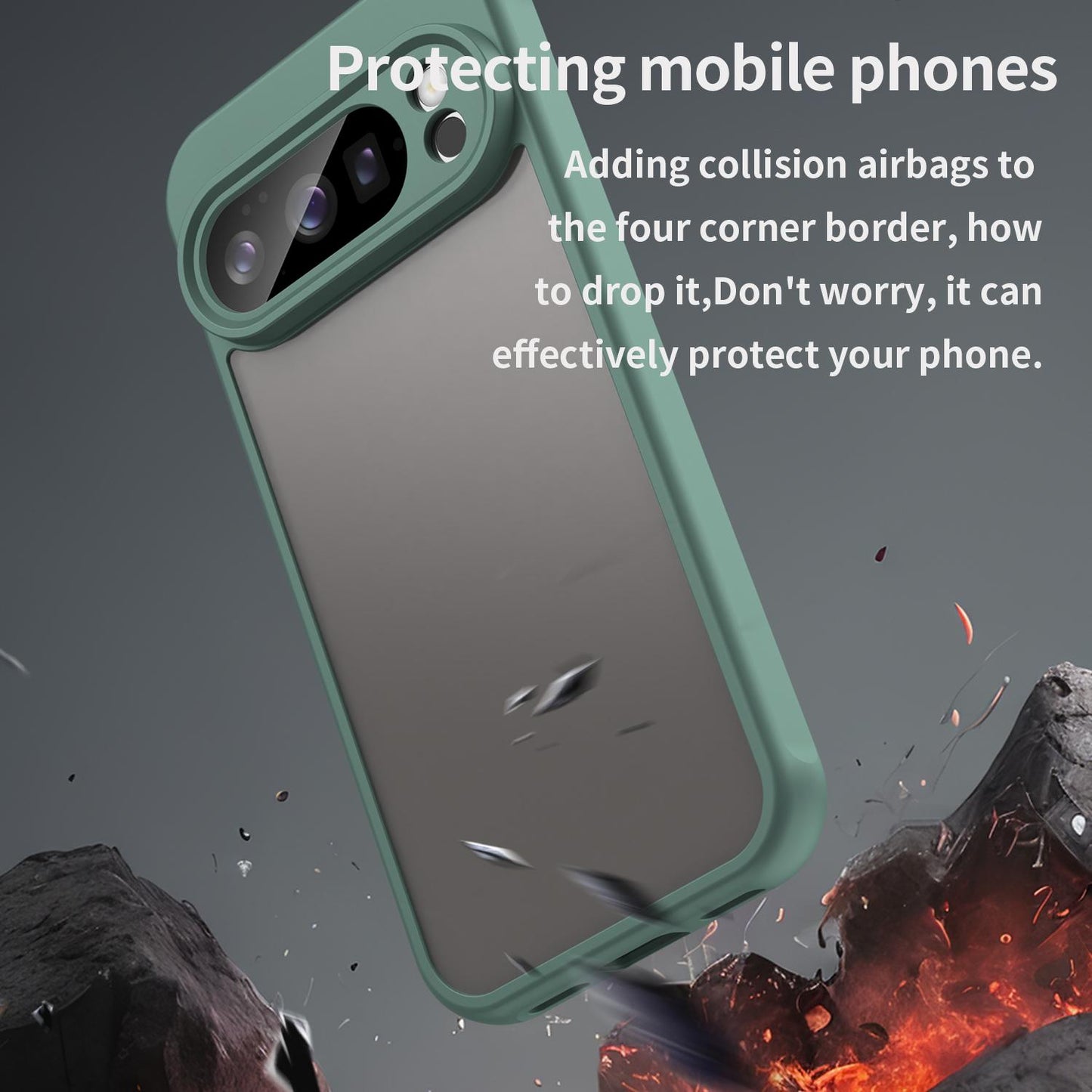 Google Pixel 10 Pro TPU Hybrid PC Frosted Phone Case with Durable Scratch, Dirt & Wear Protection, Precise Cutouts, Lightweight Easy-Fit Slim Cover