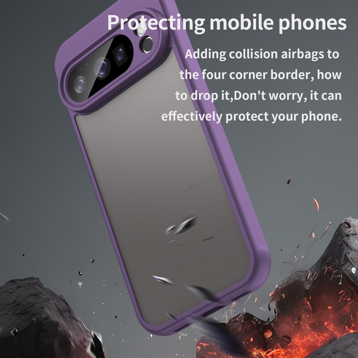 Google Pixel 10 Pro TPU Hybrid PC Frosted Phone Case with Durable Scratch, Dirt & Wear Protection, Precise Cutouts, Lightweight Easy-Fit Slim Cover