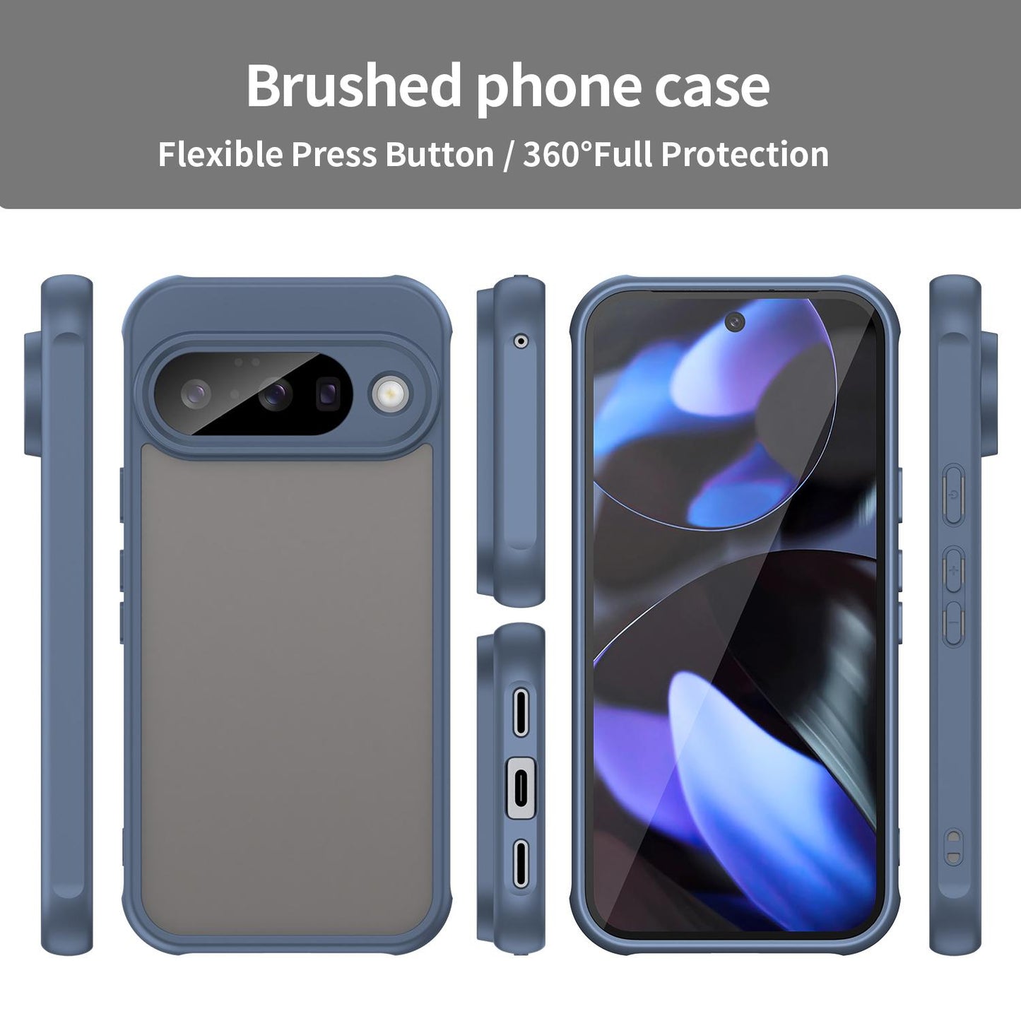 Google Pixel 10 TPU Hybrid PC Frosted Phone Case with Durable Scratch, Dirt & Wear Protection, Precise Cutouts, Lightweight Easy-Fit Slim Cover