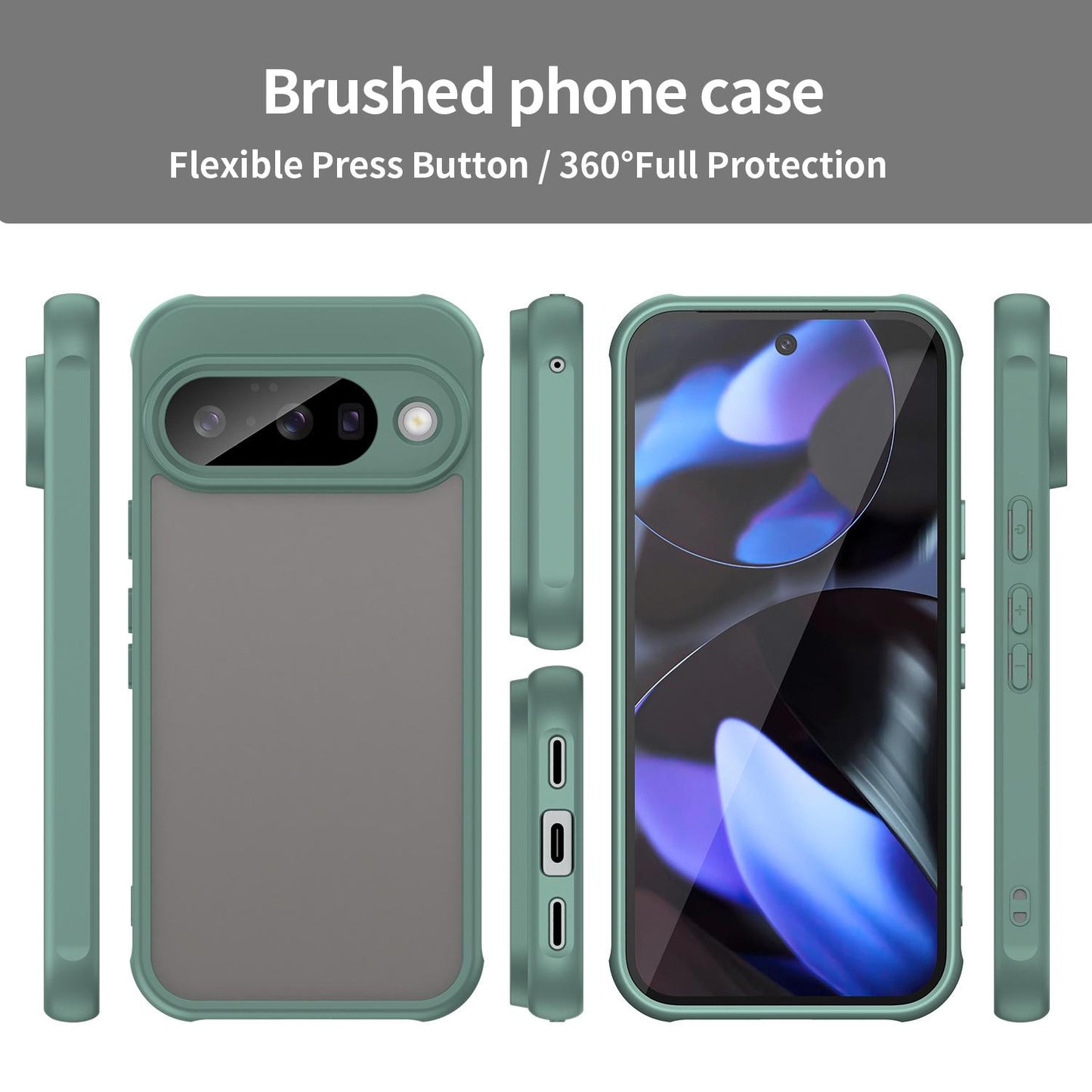 Google Pixel 10 TPU Hybrid PC Frosted Phone Case with Durable Scratch, Dirt & Wear Protection, Precise Cutouts, Lightweight Easy-Fit Slim Cover