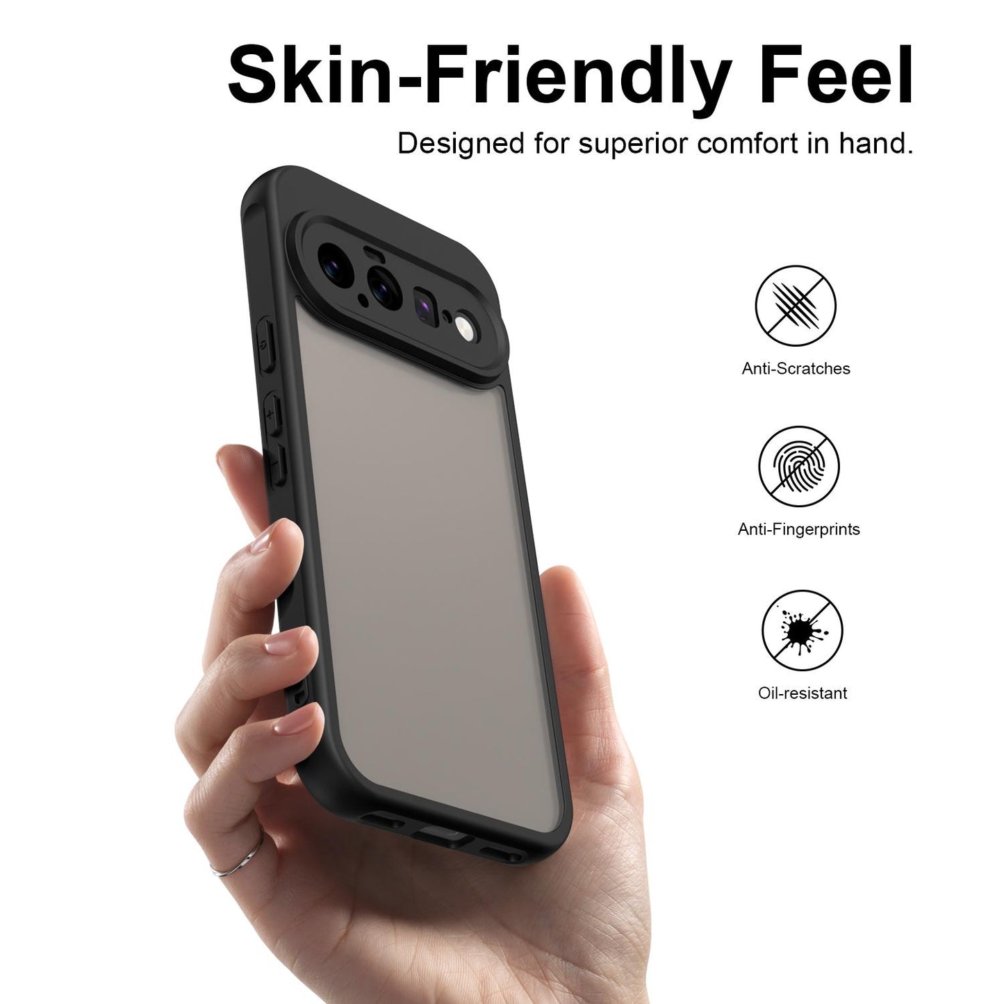 Google Pixel 11 Pro XL TPU Hybrid PC Frosted Phone Case with Durable Scratch, Dirt & Wear Protection, Precise Cutouts, Lightweight Easy-Fit Slim Cover
