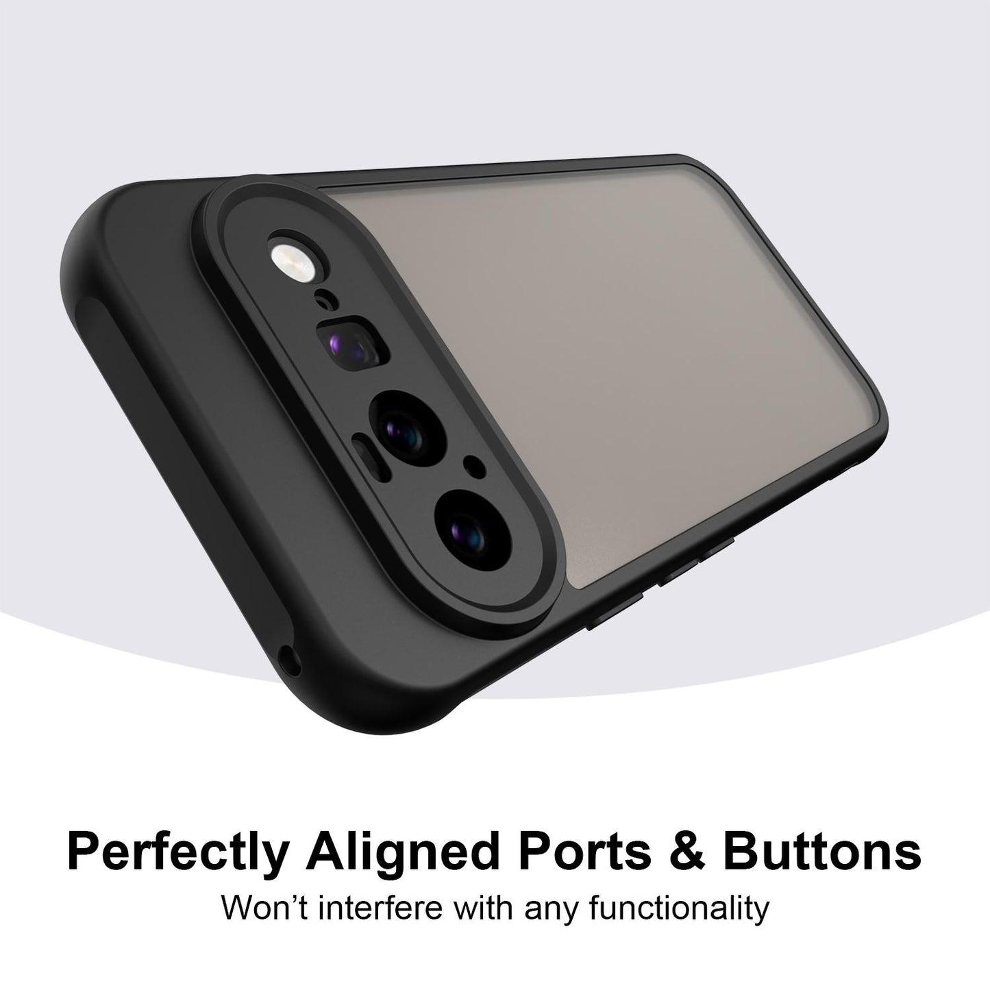 Google Pixel 11 Pro XL TPU Hybrid PC Frosted Phone Case with Durable Scratch, Dirt & Wear Protection, Precise Cutouts, Lightweight Easy-Fit Slim Cover