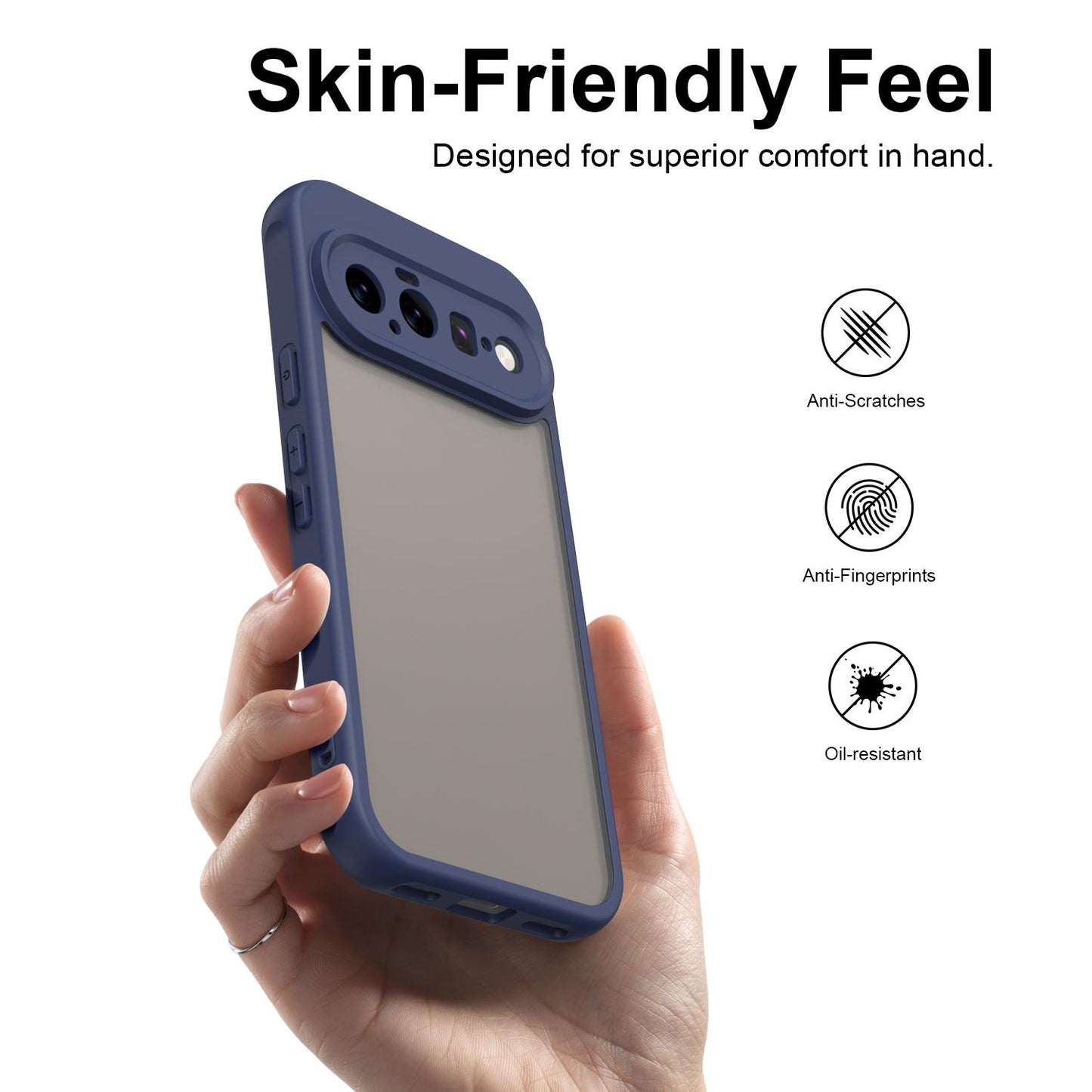 Google Pixel 11 Pro XL TPU Hybrid PC Frosted Phone Case with Durable Scratch, Dirt & Wear Protection, Precise Cutouts, Lightweight Easy-Fit Slim Cover