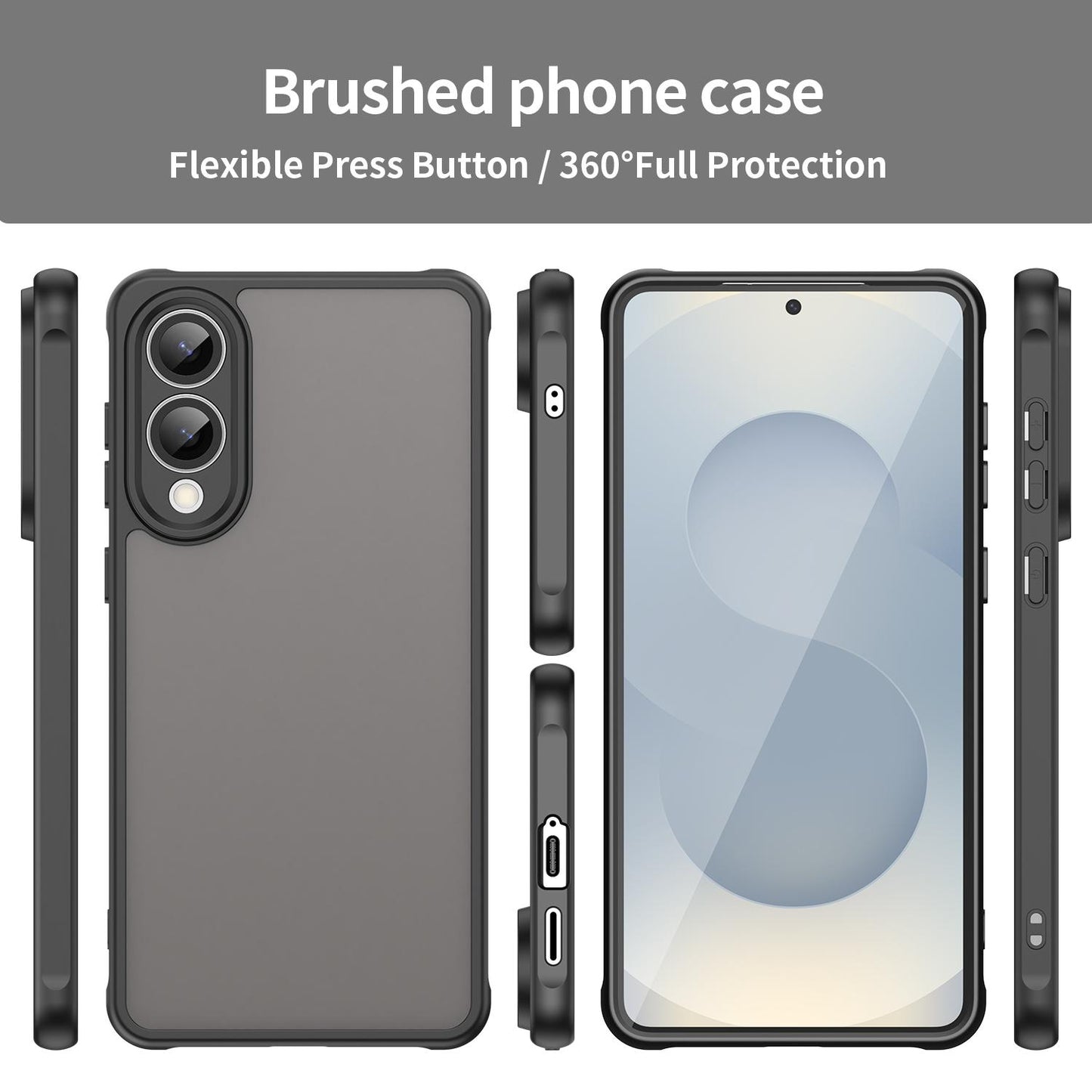 Samsung Galaxy S25 Edge 5G TPU Hybrid PC Frosted Phone Case with Durable Scratch, Dirt & Wear Protection, Precise Cutouts, Lightweight Easy-Fit Slim Cover