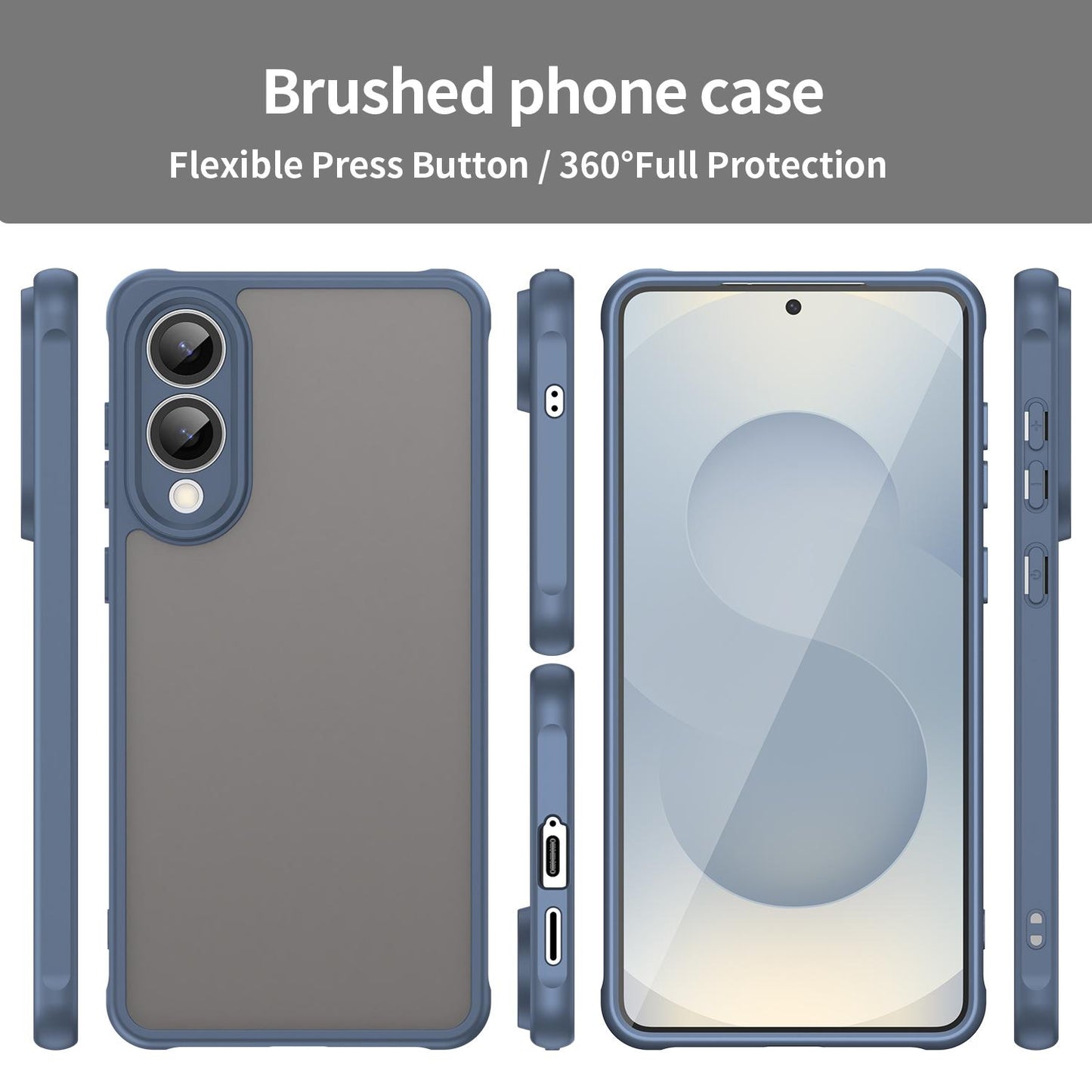 Samsung Galaxy S25 Edge 5G TPU Hybrid PC Frosted Phone Case with Durable Scratch, Dirt & Wear Protection, Precise Cutouts, Lightweight Easy-Fit Slim Cover