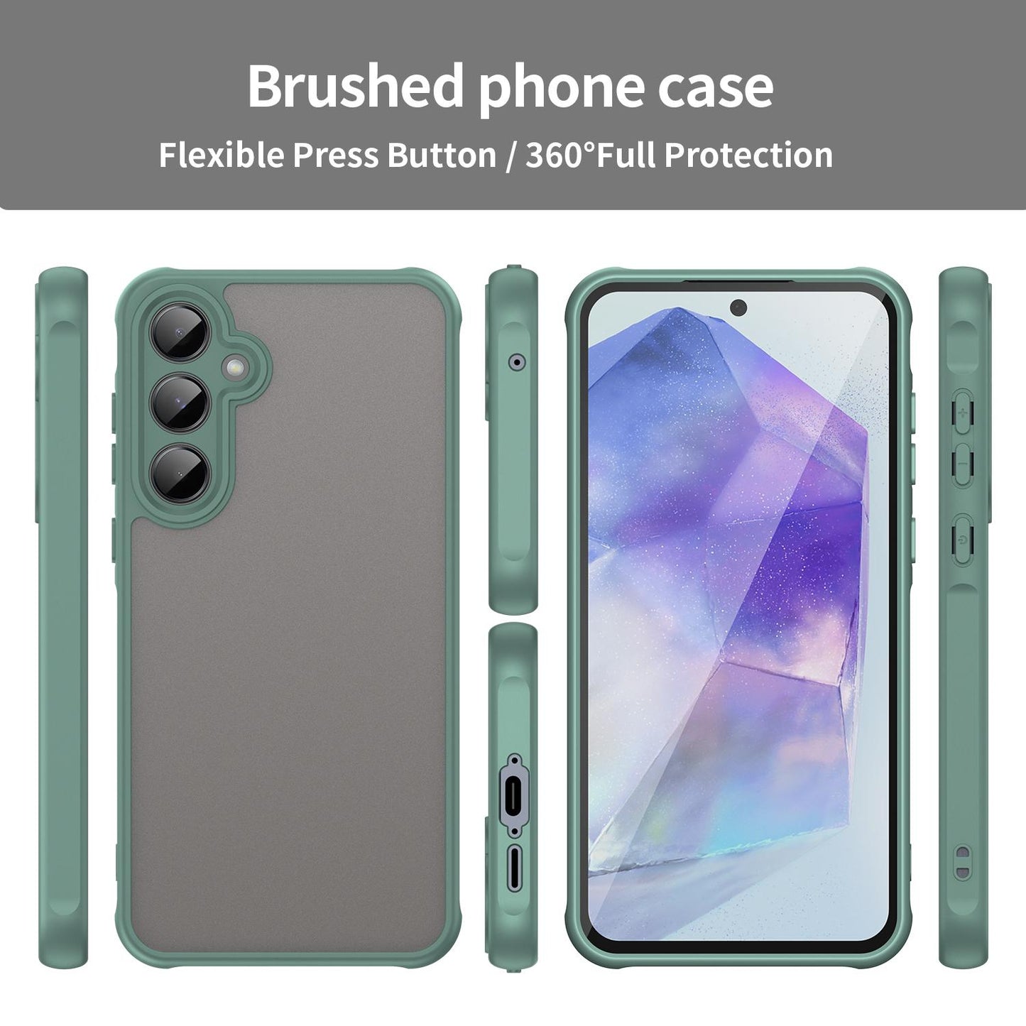Samsung Galaxy S24 5G TPU Hybrid PC Frosted Phone Case with Durable Scratch, Dirt & Wear Protection, Precise Cutouts, Lightweight Easy-Fit Slim Cover