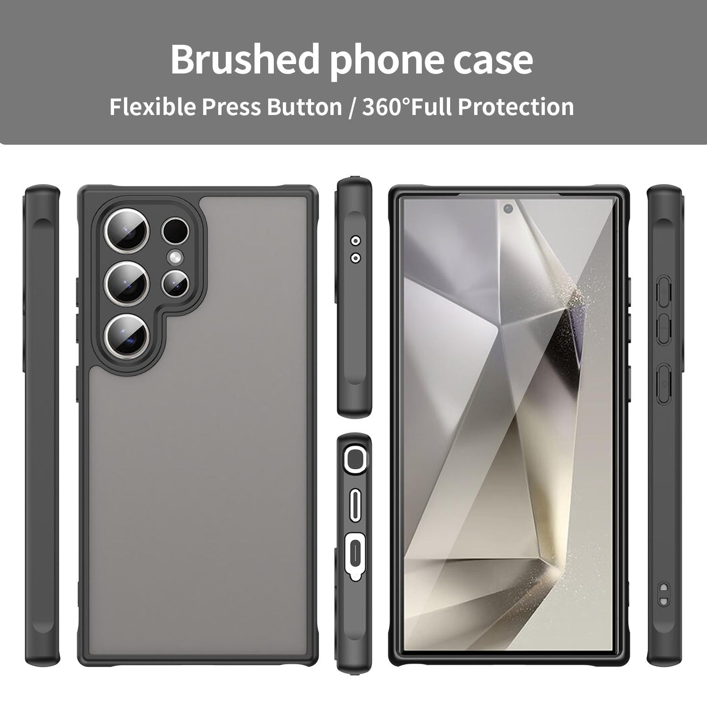 Samsung Galaxy S24 Ultra 5G TPU Hybrid PC Frosted Phone Case with Durable Scratch, Dirt & Wear Protection, Precise Cutouts, Lightweight Easy-Fit Slim Cover