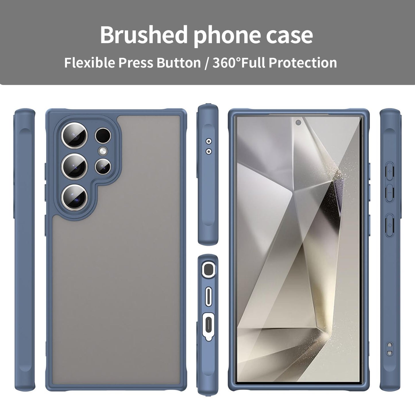 Samsung Galaxy S24 Ultra 5G TPU Hybrid PC Frosted Phone Case with Durable Scratch, Dirt & Wear Protection, Precise Cutouts, Lightweight Easy-Fit Slim Cover