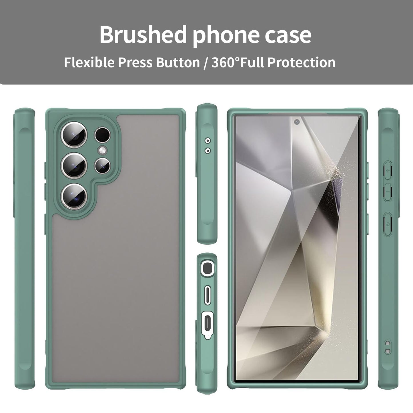 Samsung Galaxy S24 Ultra 5G TPU Hybrid PC Frosted Phone Case with Durable Scratch, Dirt & Wear Protection, Precise Cutouts, Lightweight Easy-Fit Slim Cover