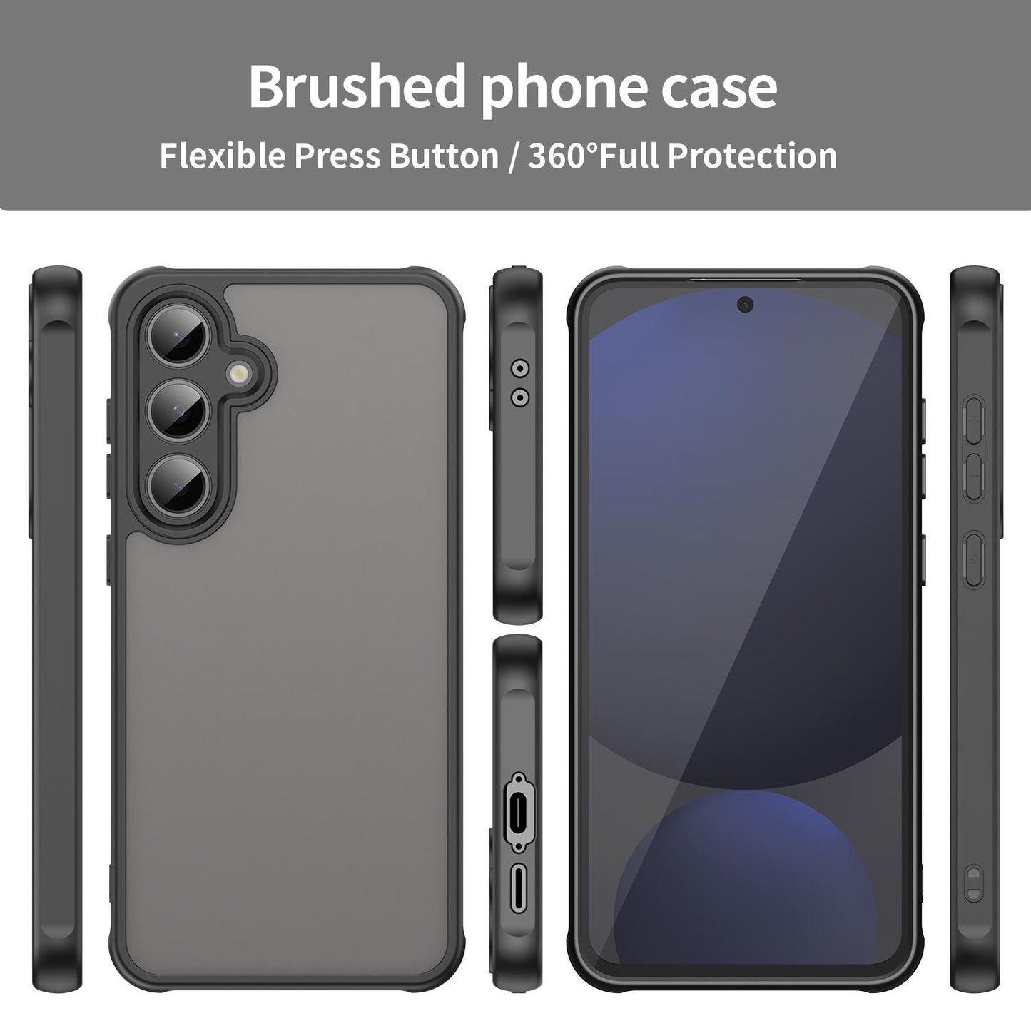 Samsung Galaxy S24 FE 5G TPU Hybrid PC Frosted Phone Case with Durable Scratch, Dirt & Wear Protection, Precise Cutouts, Lightweight Easy-Fit Slim Cover