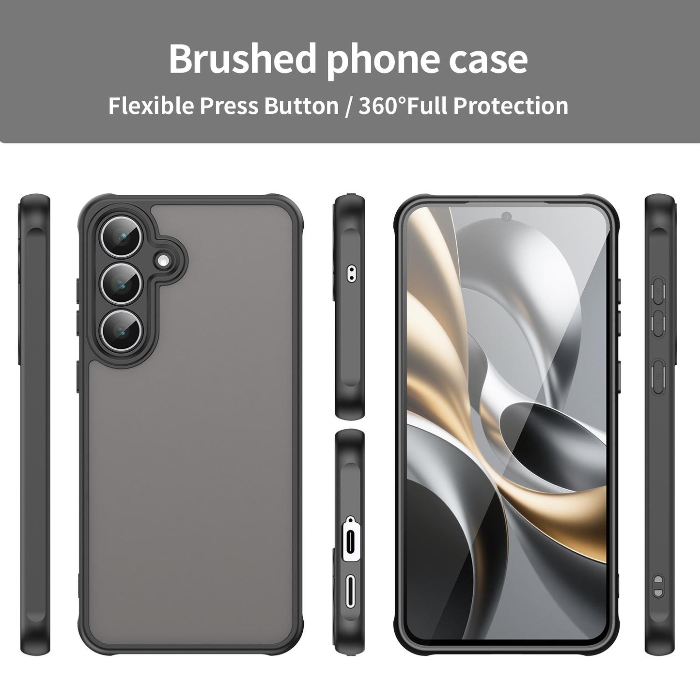 Samsung Galaxy S25 FE 5G TPU Hybrid PC Frosted Phone Case with Durable Scratch, Dirt & Wear Protection, Precise Cutouts, Lightweight Easy-Fit Slim Cover