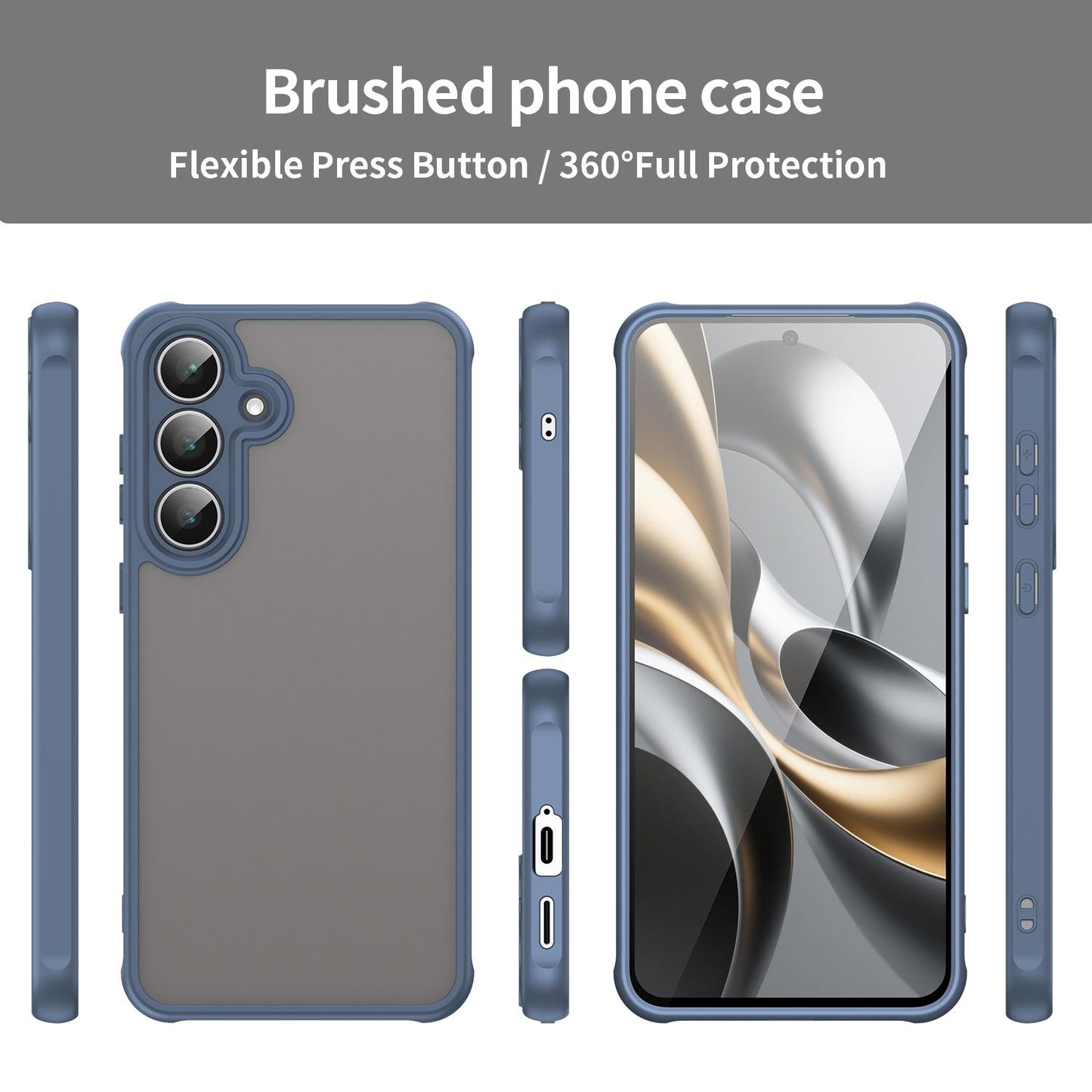 Samsung Galaxy S25 FE 5G TPU Hybrid PC Frosted Phone Case with Durable Scratch, Dirt & Wear Protection, Precise Cutouts, Lightweight Easy-Fit Slim Cover