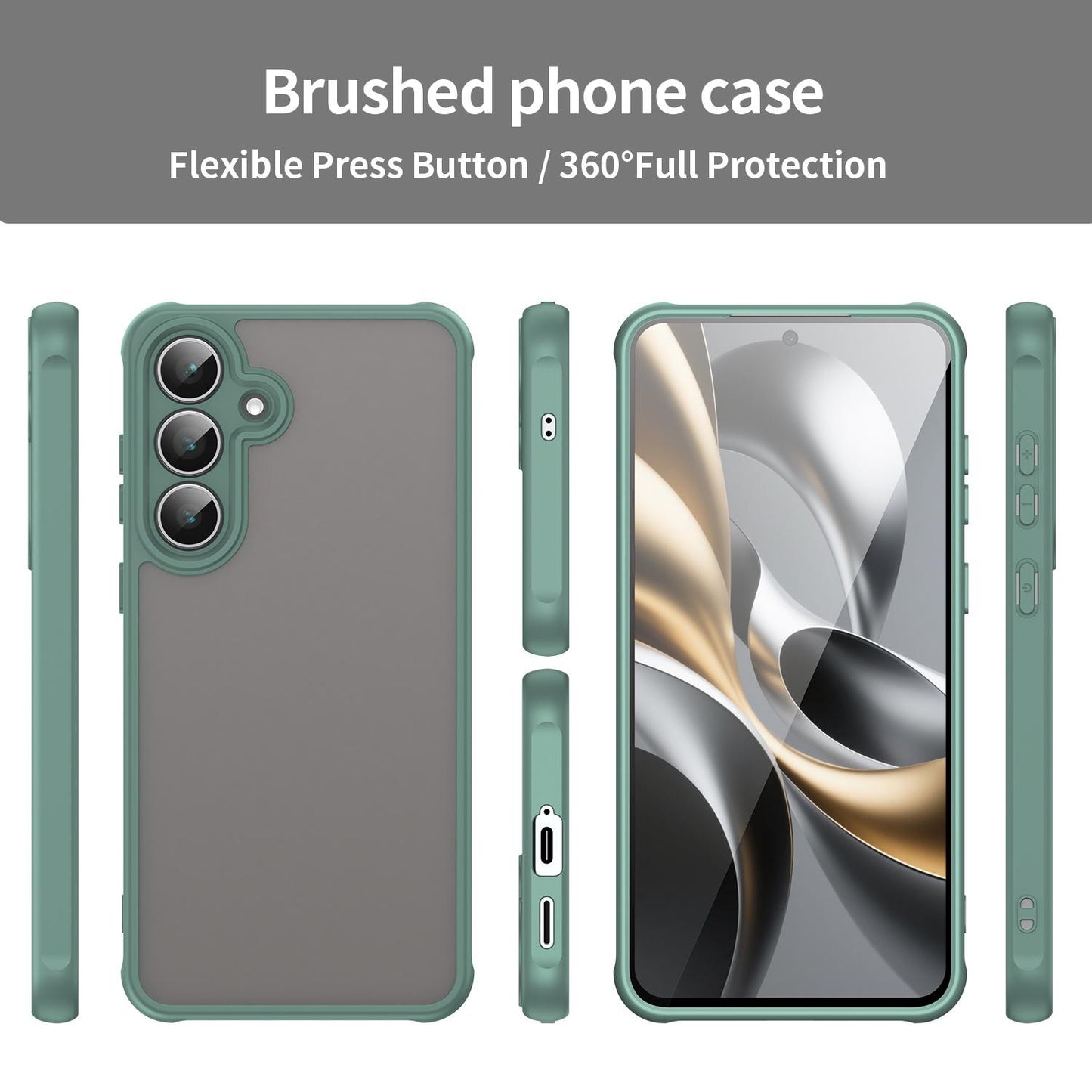 Samsung Galaxy S25 FE 5G TPU Hybrid PC Frosted Phone Case with Durable Scratch, Dirt & Wear Protection, Precise Cutouts, Lightweight Easy-Fit Slim Cover