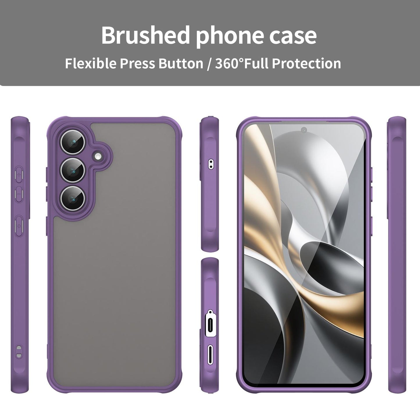 Samsung Galaxy S25 FE 5G TPU Hybrid PC Frosted Phone Case with Durable Scratch, Dirt & Wear Protection, Precise Cutouts, Lightweight Easy-Fit Slim Cover