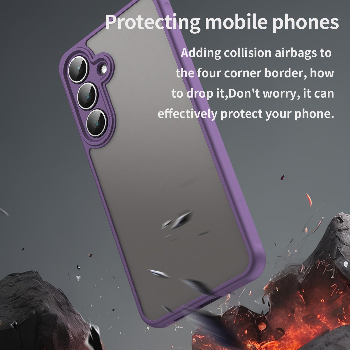 Samsung Galaxy S25 FE 5G TPU Hybrid PC Frosted Phone Case with Durable Scratch, Dirt & Wear Protection, Precise Cutouts, Lightweight Easy-Fit Slim Cover