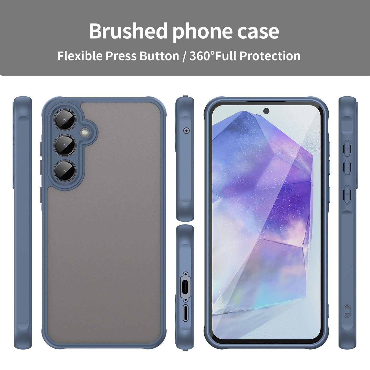 Samsung Galaxy A36 5G TPU Hybrid PC Frosted Phone Case with Durable Scratch, Dirt & Wear Protection, Precise Cutouts, Lightweight Easy-Fit Slim Cover