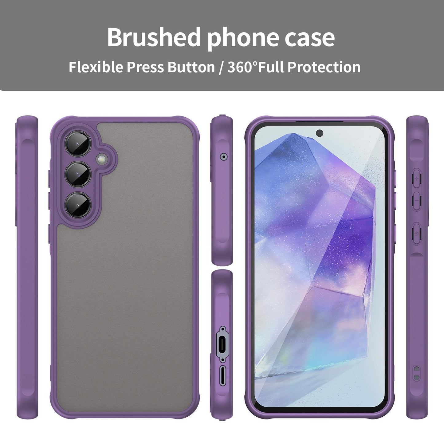 Samsung Galaxy A35 5G TPU Hybrid PC Frosted Phone Case with Durable Scratch, Dirt & Wear Protection, Precise Cutouts, Lightweight Easy-Fit Slim Cover