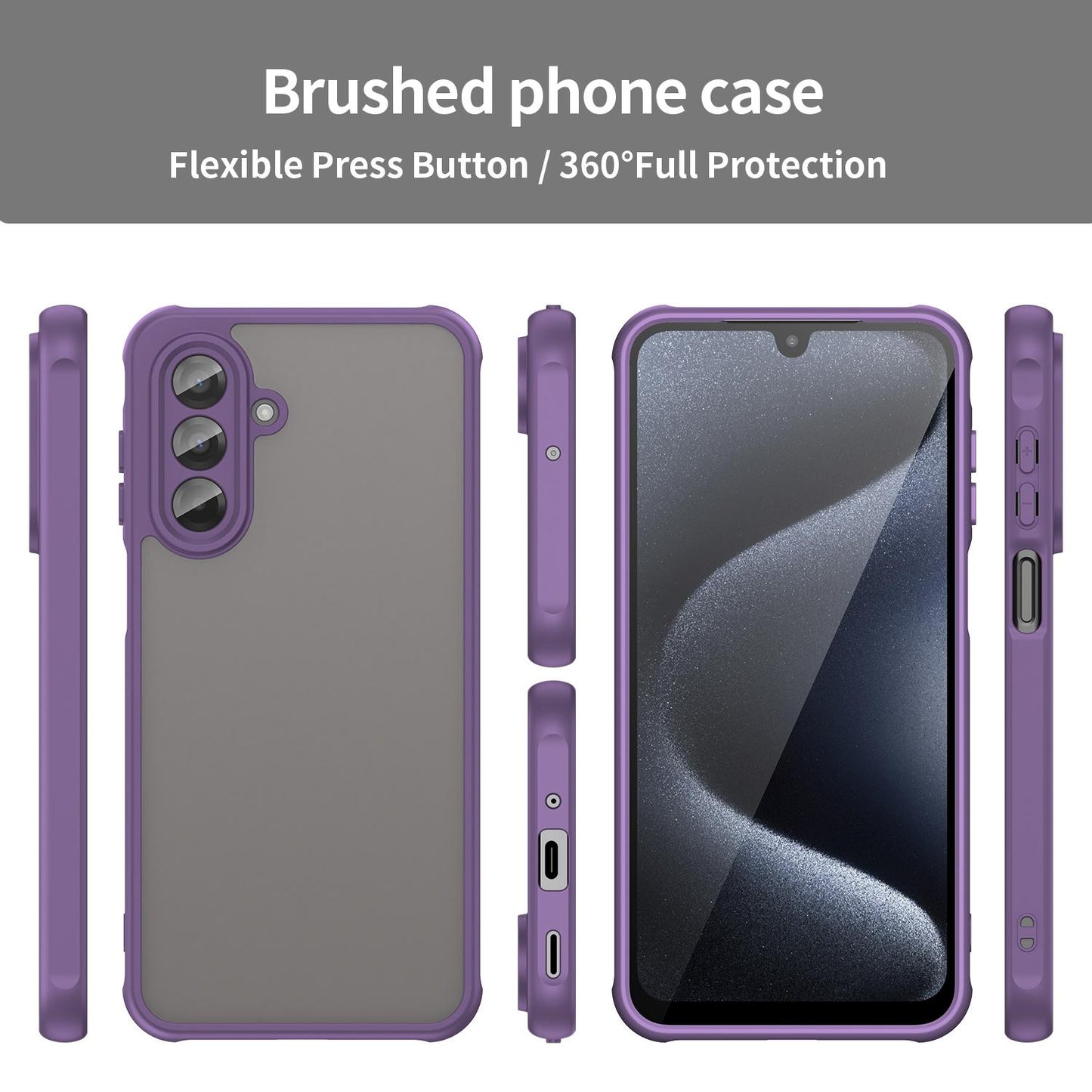 Samsung Galaxy A17 4G TPU Hybrid PC Frosted Phone Case with Durable Scratch, Dirt & Wear Protection, Precise Cutouts, Lightweight Easy-Fit Slim Cover