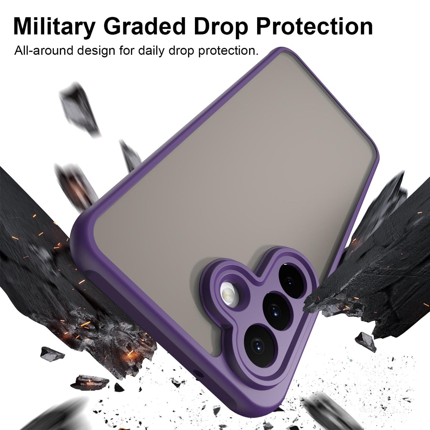 Samsung Galaxy A27 5G TPU Hybrid PC Frosted Phone Case with Durable Scratch, Dirt & Wear Protection, Precise Cutouts, Lightweight Easy-Fit Slim Cover