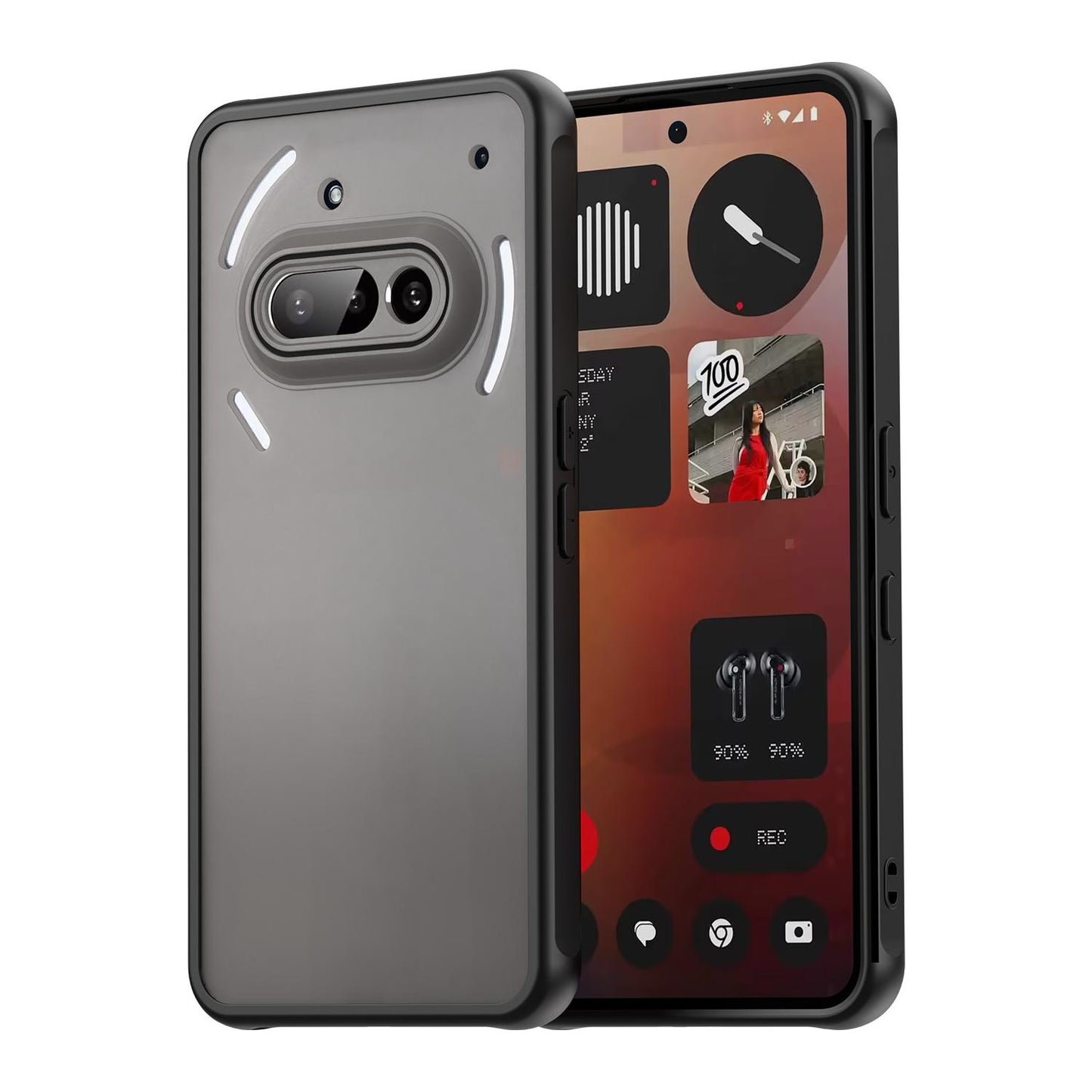 Nothing Phone 3a TPU Hybrid PC Frosted Phone Case with Durable Scratch, Dirt & Wear Protection, Precise Cutouts, Lightweight Easy-Fit Slim Cover