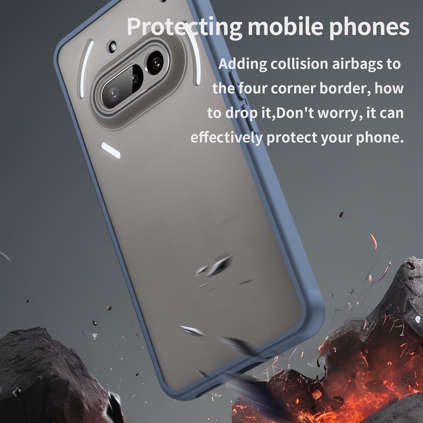 Nothing Phone 3a TPU Hybrid PC Frosted Phone Case with Durable Scratch, Dirt & Wear Protection, Precise Cutouts, Lightweight Easy-Fit Slim Cover