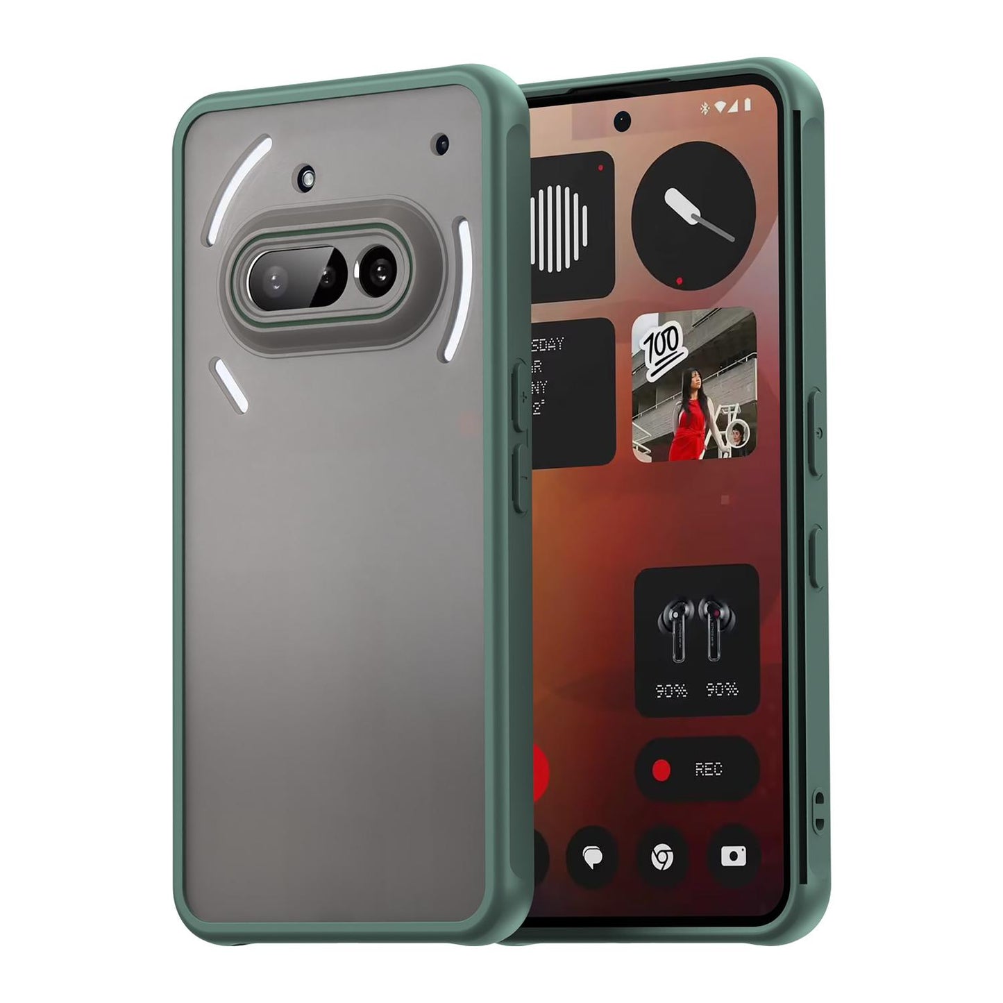 Nothing Phone 3a TPU Hybrid PC Frosted Phone Case with Durable Scratch, Dirt & Wear Protection, Precise Cutouts, Lightweight Easy-Fit Slim Cover
