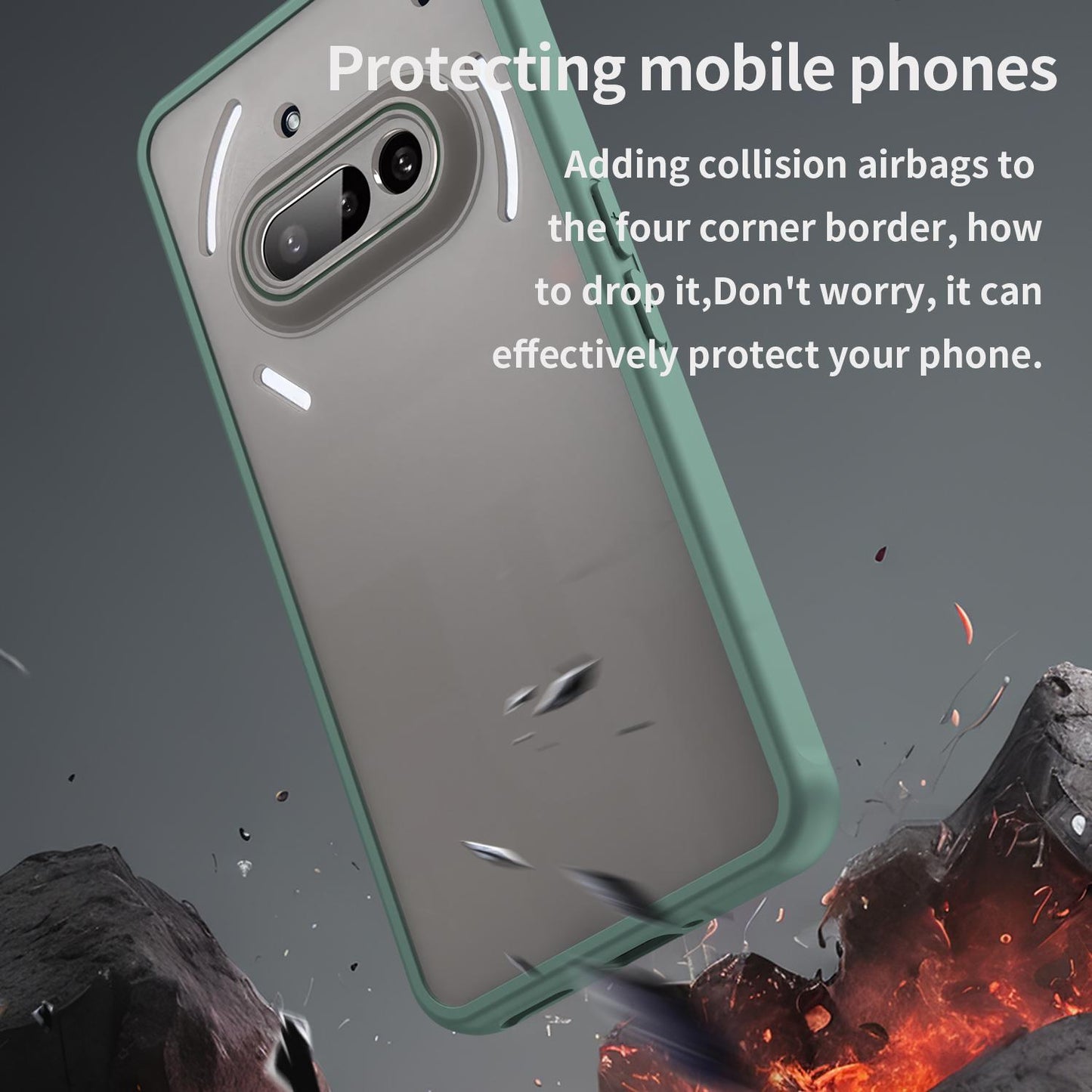 Nothing Phone 3a TPU Hybrid PC Frosted Phone Case with Durable Scratch, Dirt & Wear Protection, Precise Cutouts, Lightweight Easy-Fit Slim Cover