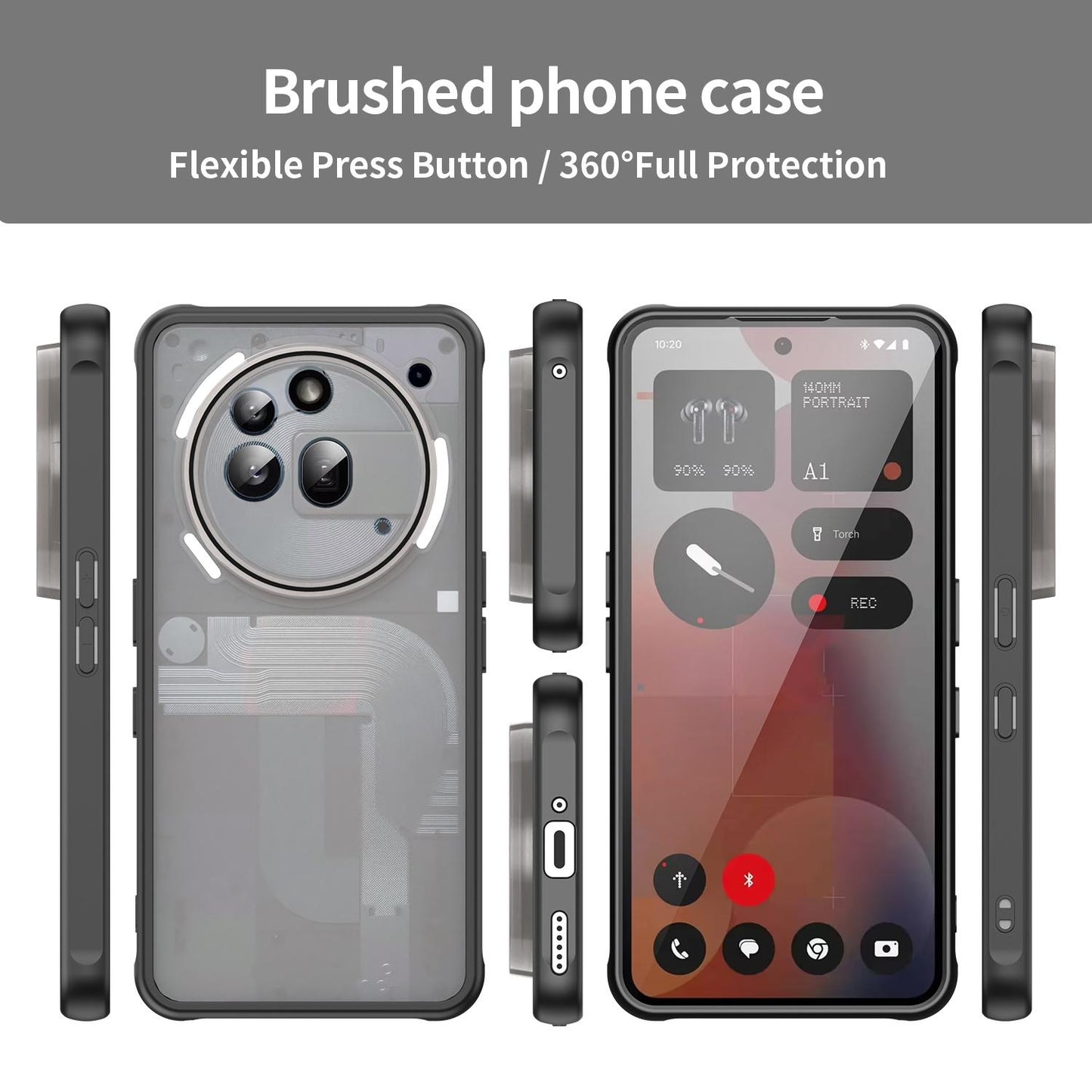 Nothing Phone 3a Pro TPU Hybrid PC Frosted Phone Case with Durable Scratch, Dirt & Wear Protection, Precise Cutouts, Lightweight Easy-Fit Slim Cover