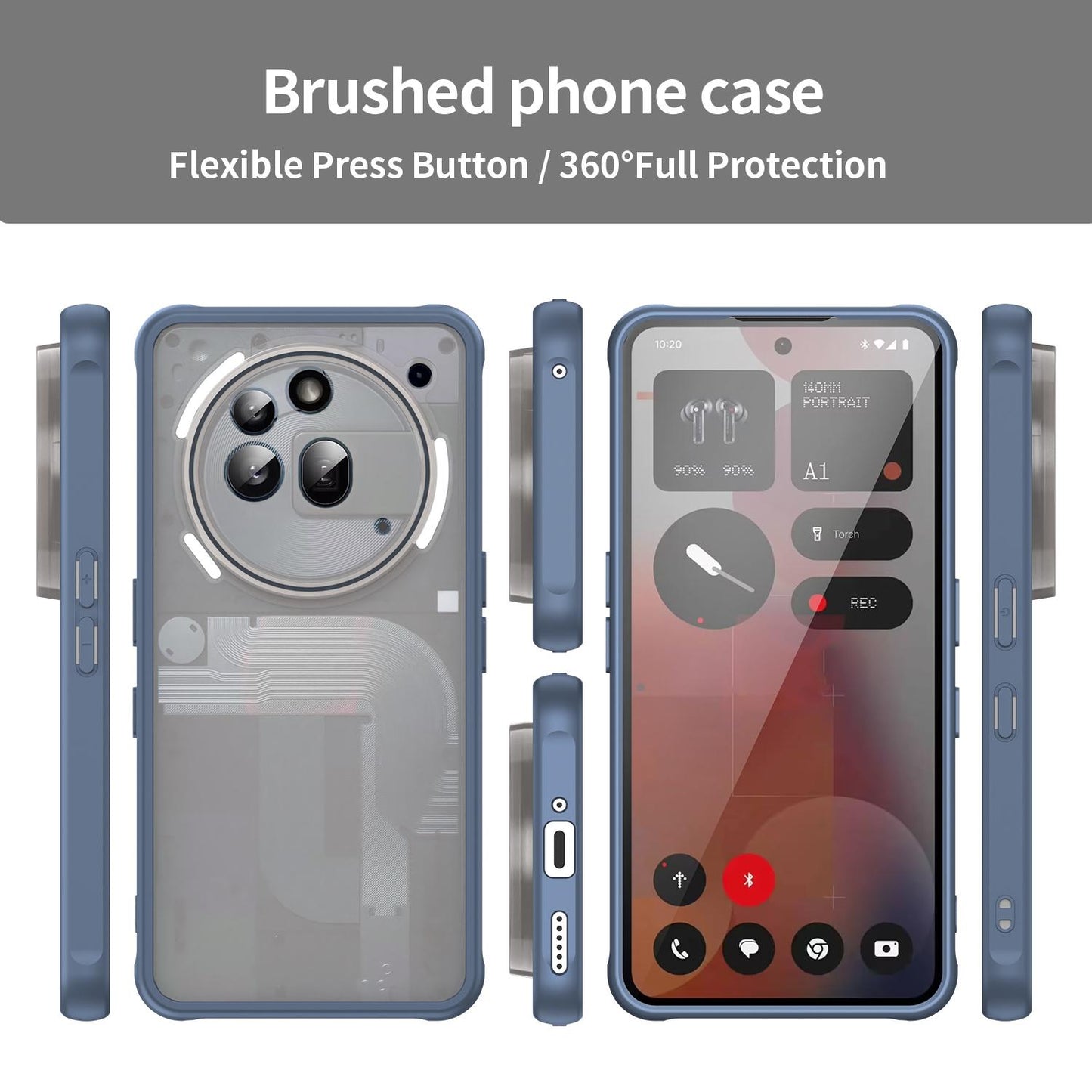 Nothing Phone 3a Pro TPU Hybrid PC Frosted Phone Case with Durable Scratch, Dirt & Wear Protection, Precise Cutouts, Lightweight Easy-Fit Slim Cover