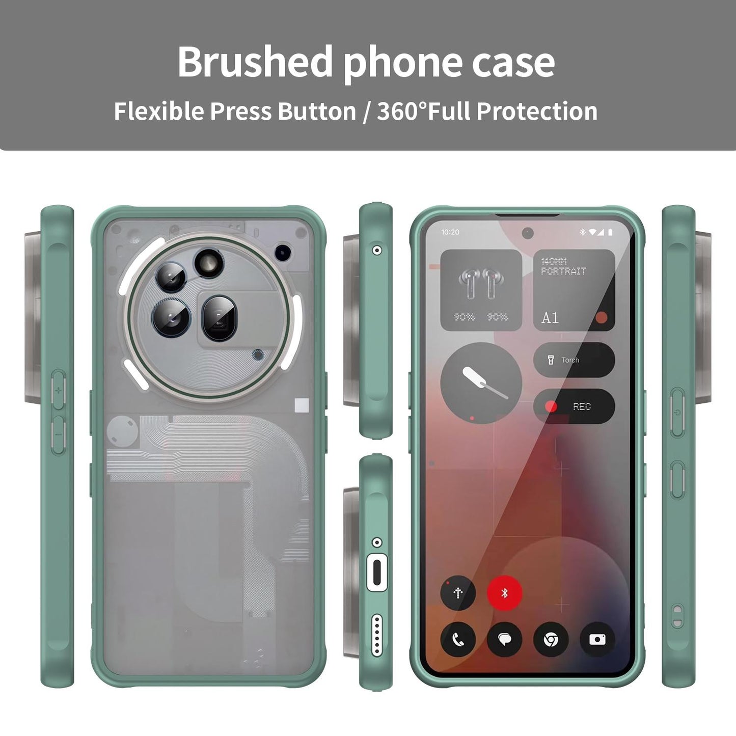 Nothing Phone 3a Pro TPU Hybrid PC Frosted Phone Case with Durable Scratch, Dirt & Wear Protection, Precise Cutouts, Lightweight Easy-Fit Slim Cover