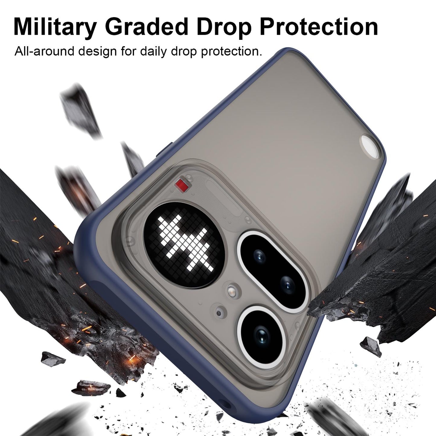 Nothing Phone 4a Pro TPU Hybrid PC Frosted Phone Case with Durable Scratch, Dirt & Wear Protection, Precise Cutouts, Lightweight Easy-Fit Slim Cover