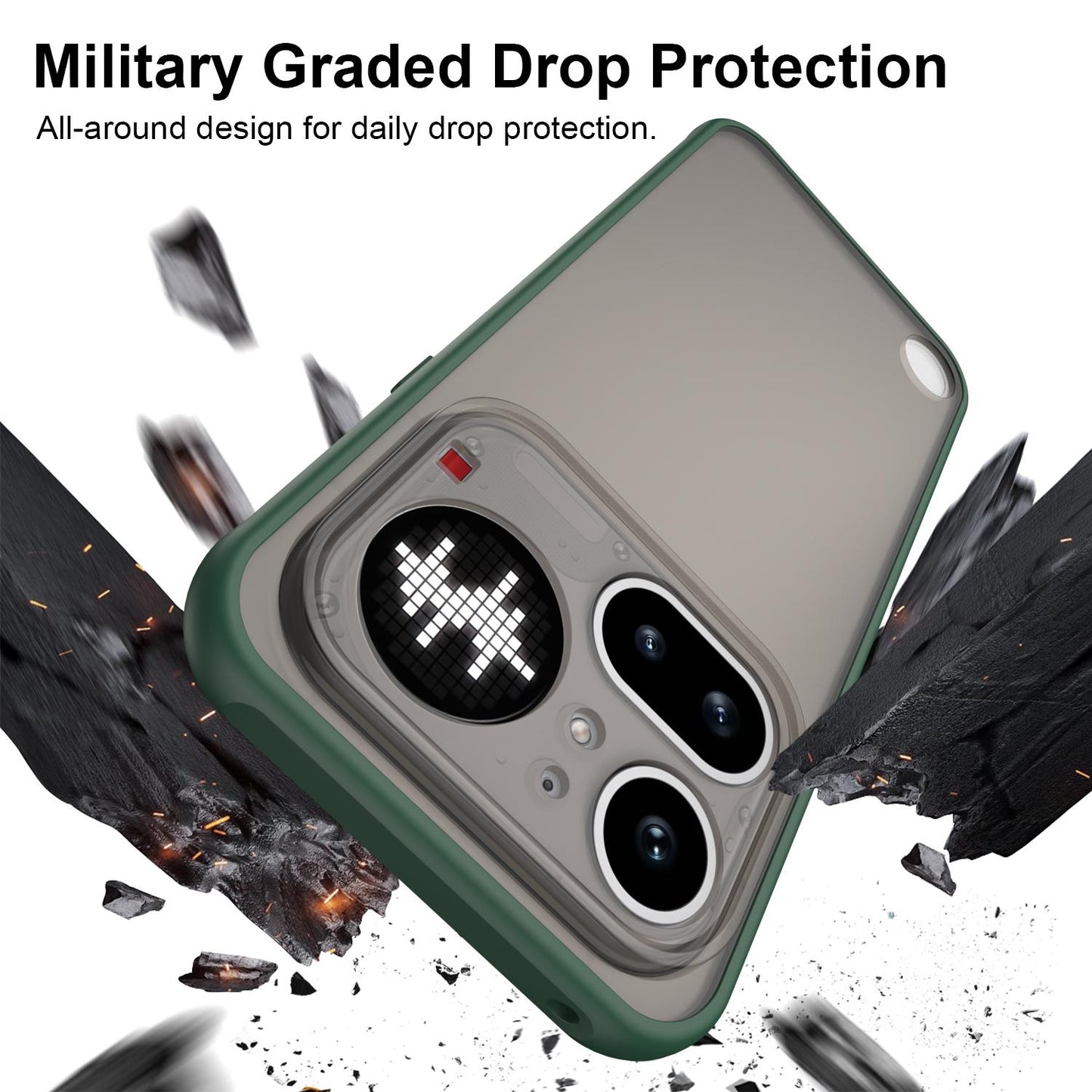 Nothing Phone 4a Pro TPU Hybrid PC Frosted Phone Case with Durable Scratch, Dirt & Wear Protection, Precise Cutouts, Lightweight Easy-Fit Slim Cover