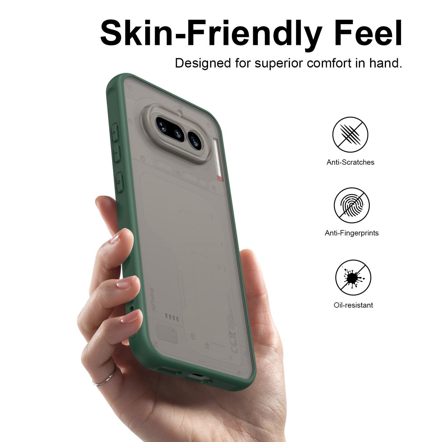 Nothing Phone 4a TPU Hybrid PC Frosted Phone Case with Durable Scratch, Dirt & Wear Protection, Precise Cutouts, Lightweight Easy-Fit Slim Cover