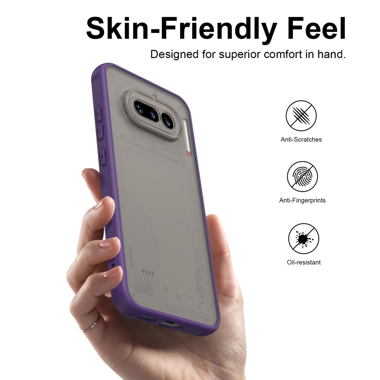 Nothing Phone 4a TPU Hybrid PC Frosted Phone Case with Durable Scratch, Dirt & Wear Protection, Precise Cutouts, Lightweight Easy-Fit Slim Cover